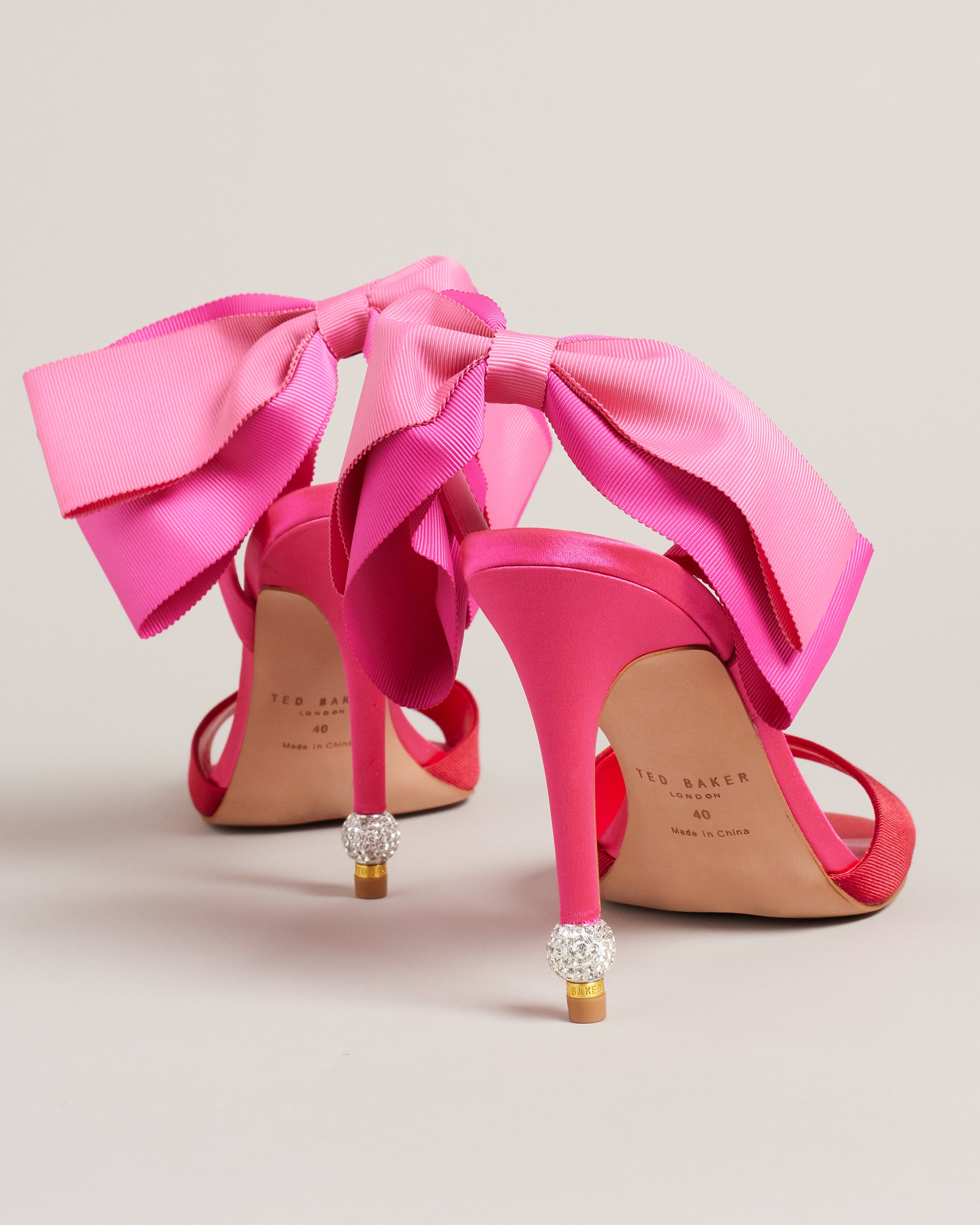 Harinas Oversized Bow Back Sandal Brt-Pink