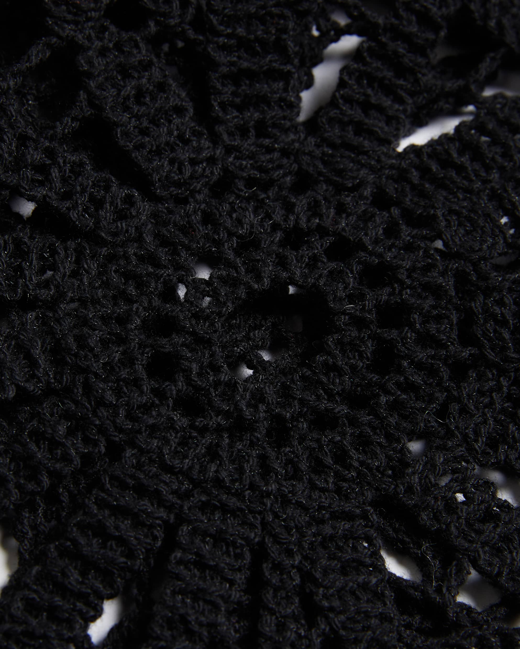Corha Floral Crochet Sleeveless Midi Dress Black