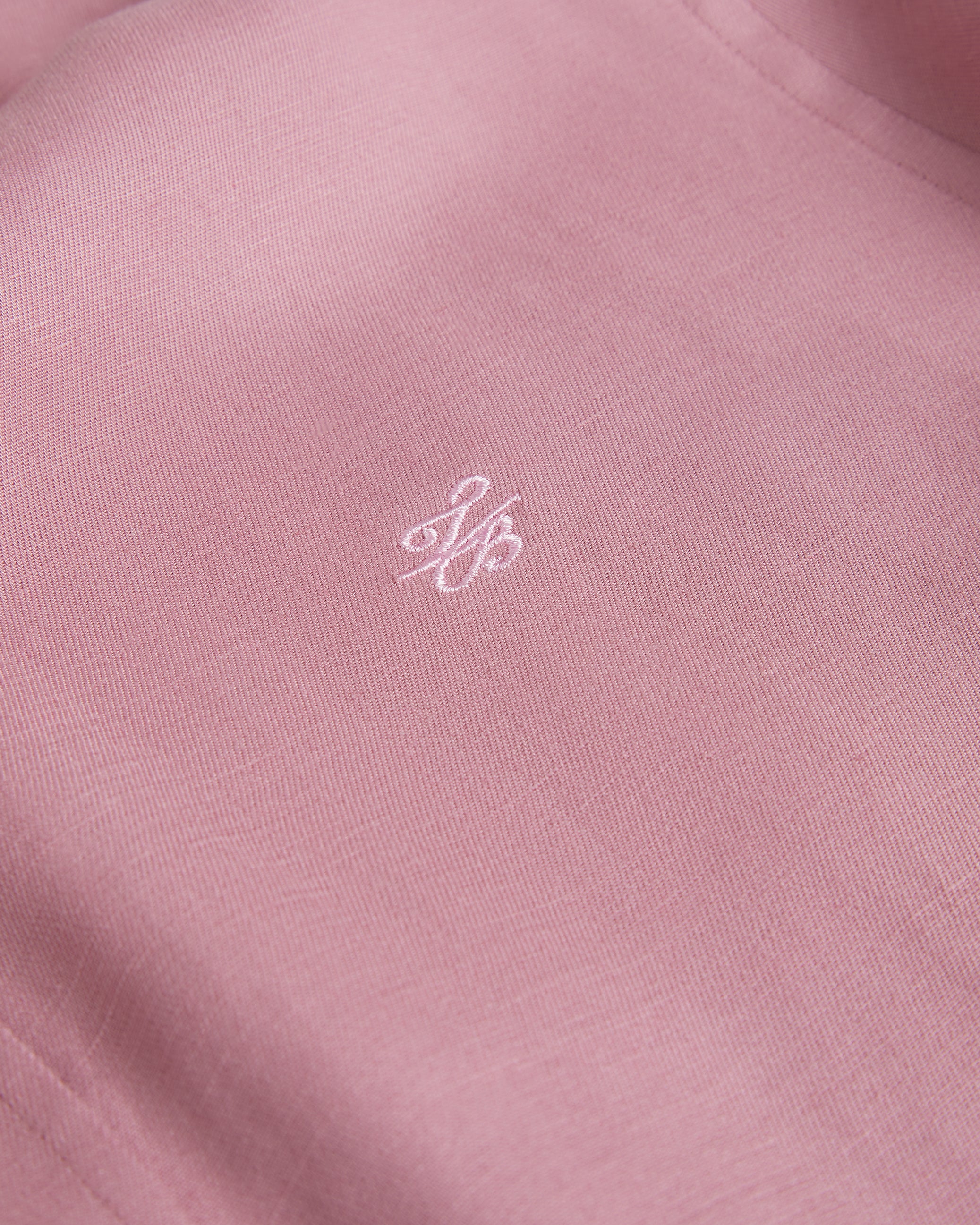 Ognon Cotton Lyocell Script Shirt Mid-Pink