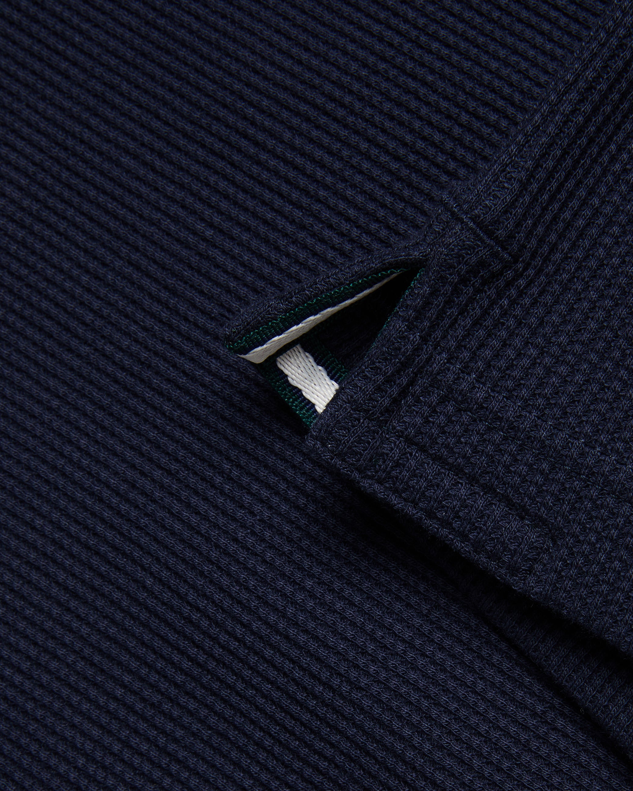 Frute Short Sleeve Regular Textured T-Shirt Navy