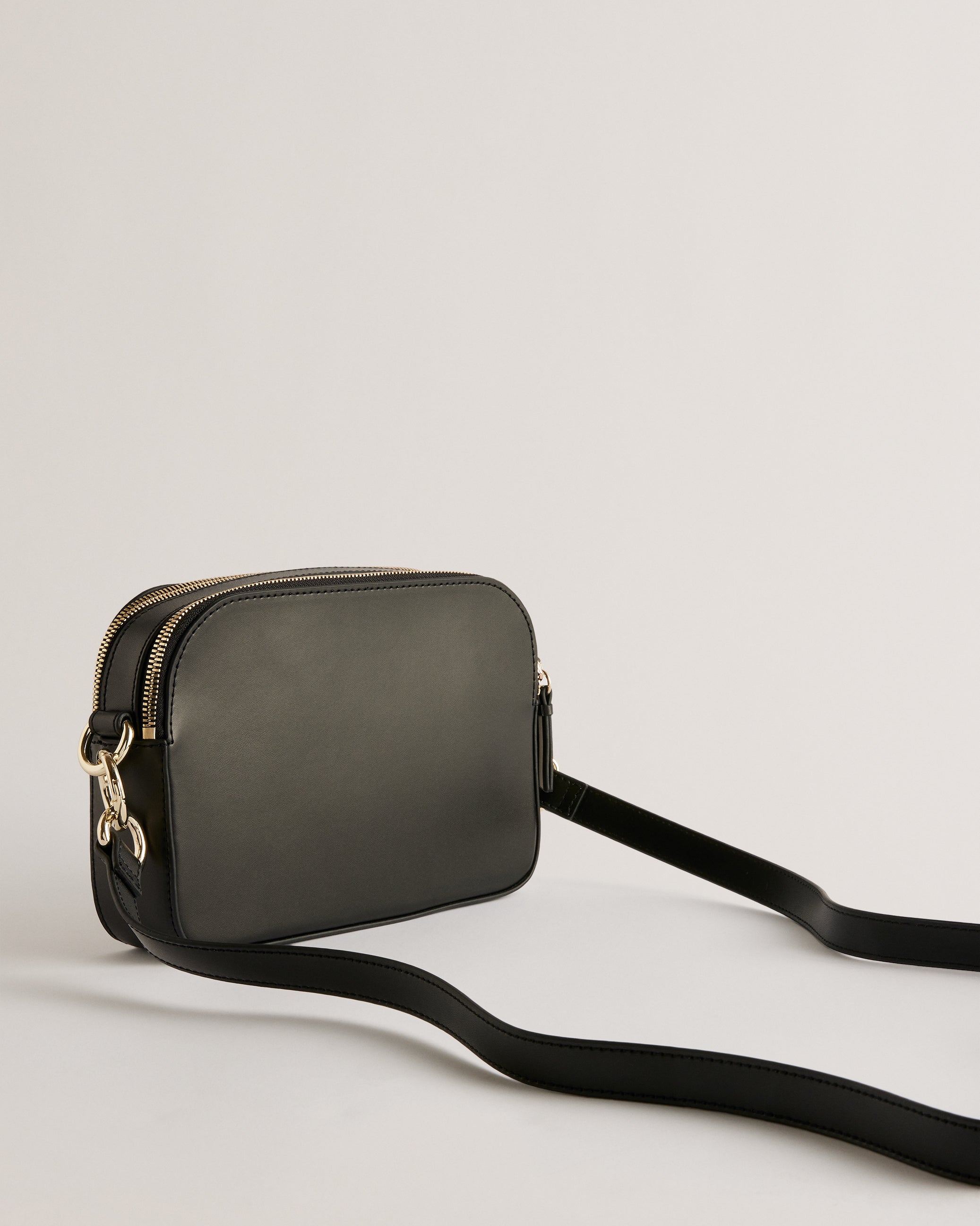 Iveta Webbing Crossbody Camera Bag With Woven Detail Black