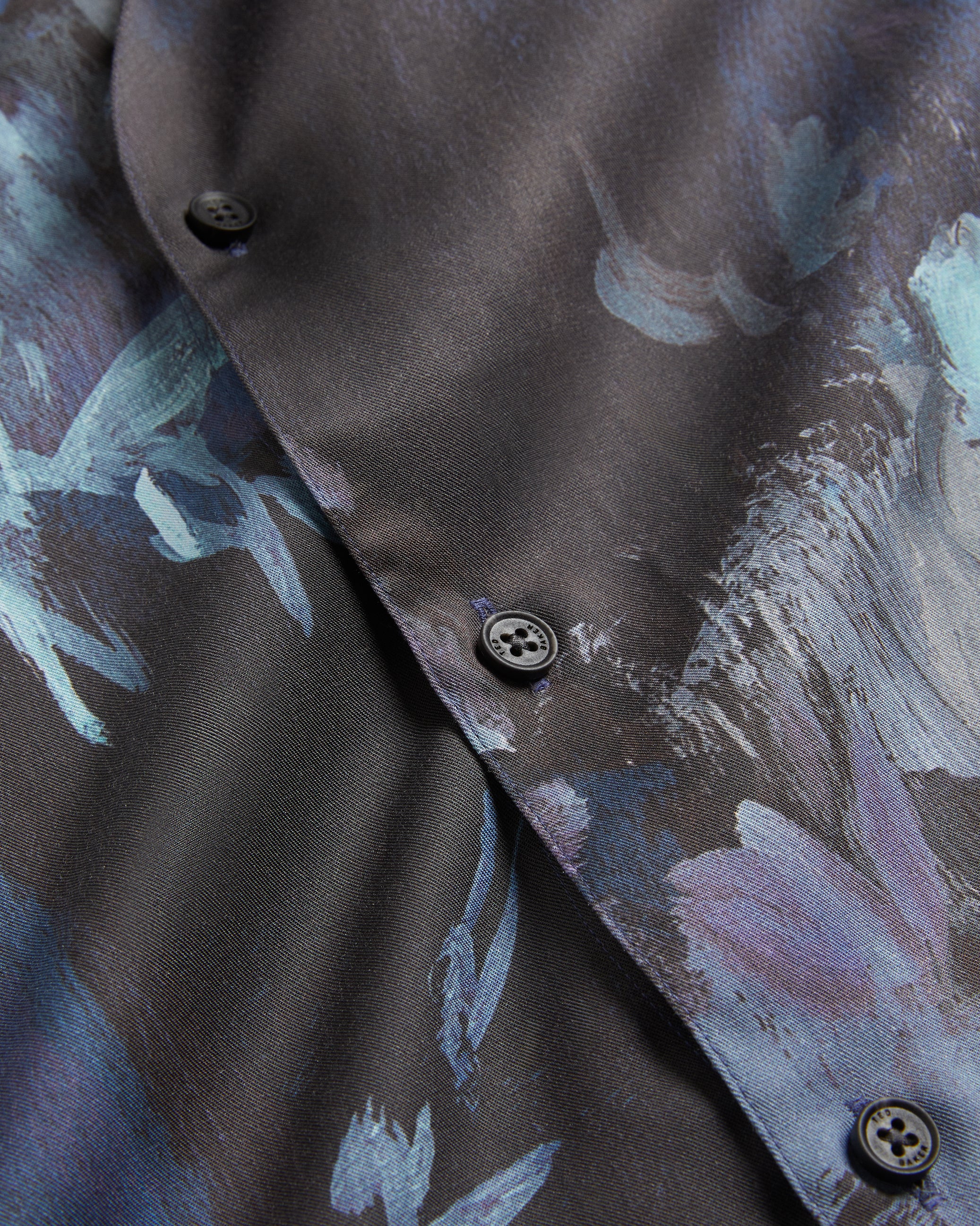 Renmo Ls Abstract Painted Floral Shirt Navy