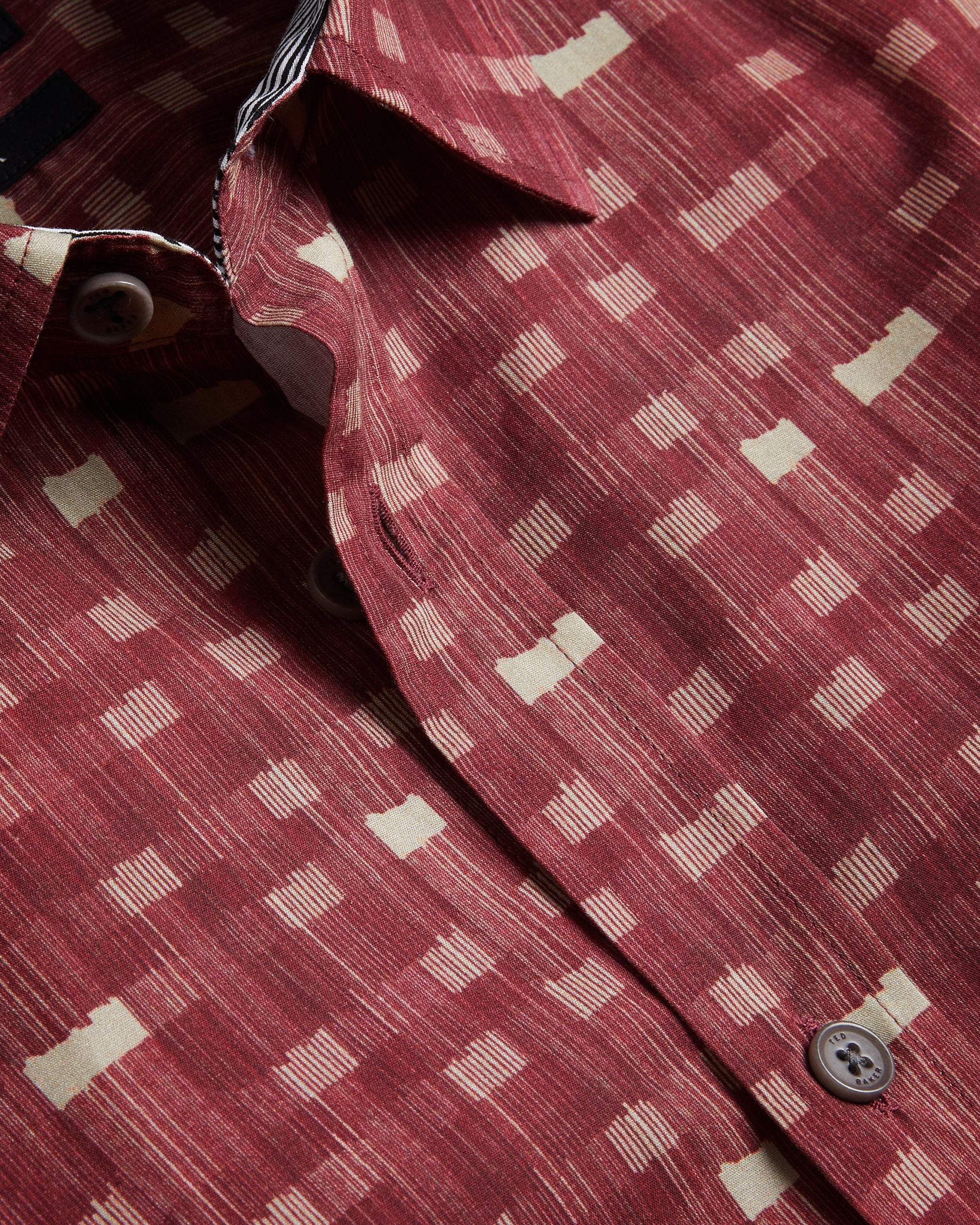 Chazbe Ss Ombre Check Shirt Burnt Red