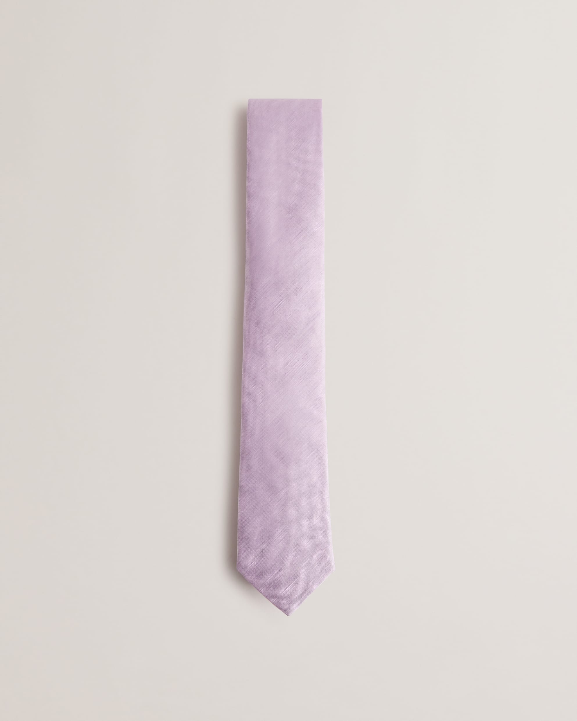 Meads Silk Linen Blend Tie Lilac