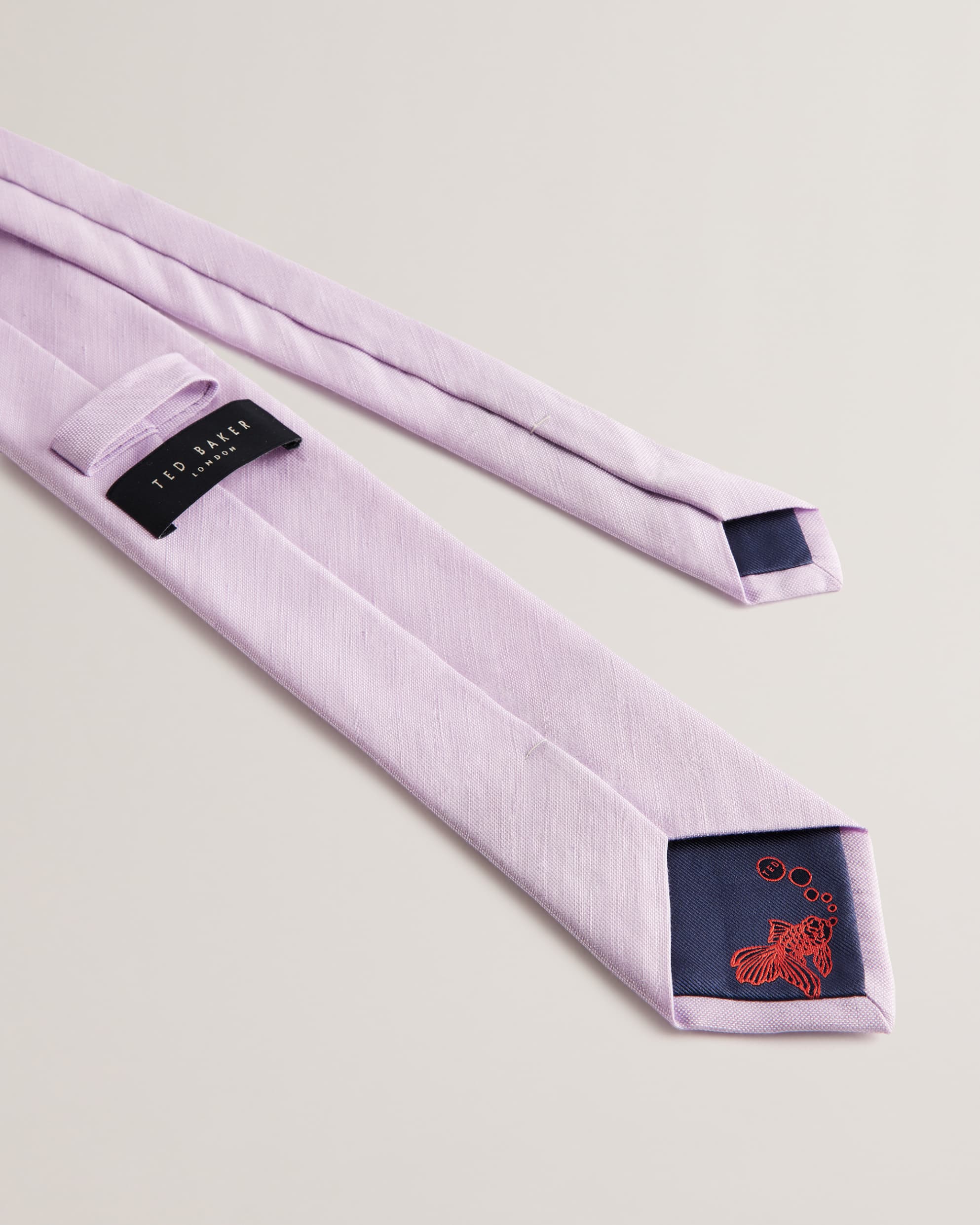 Meads Silk Linen Blend Tie Lilac