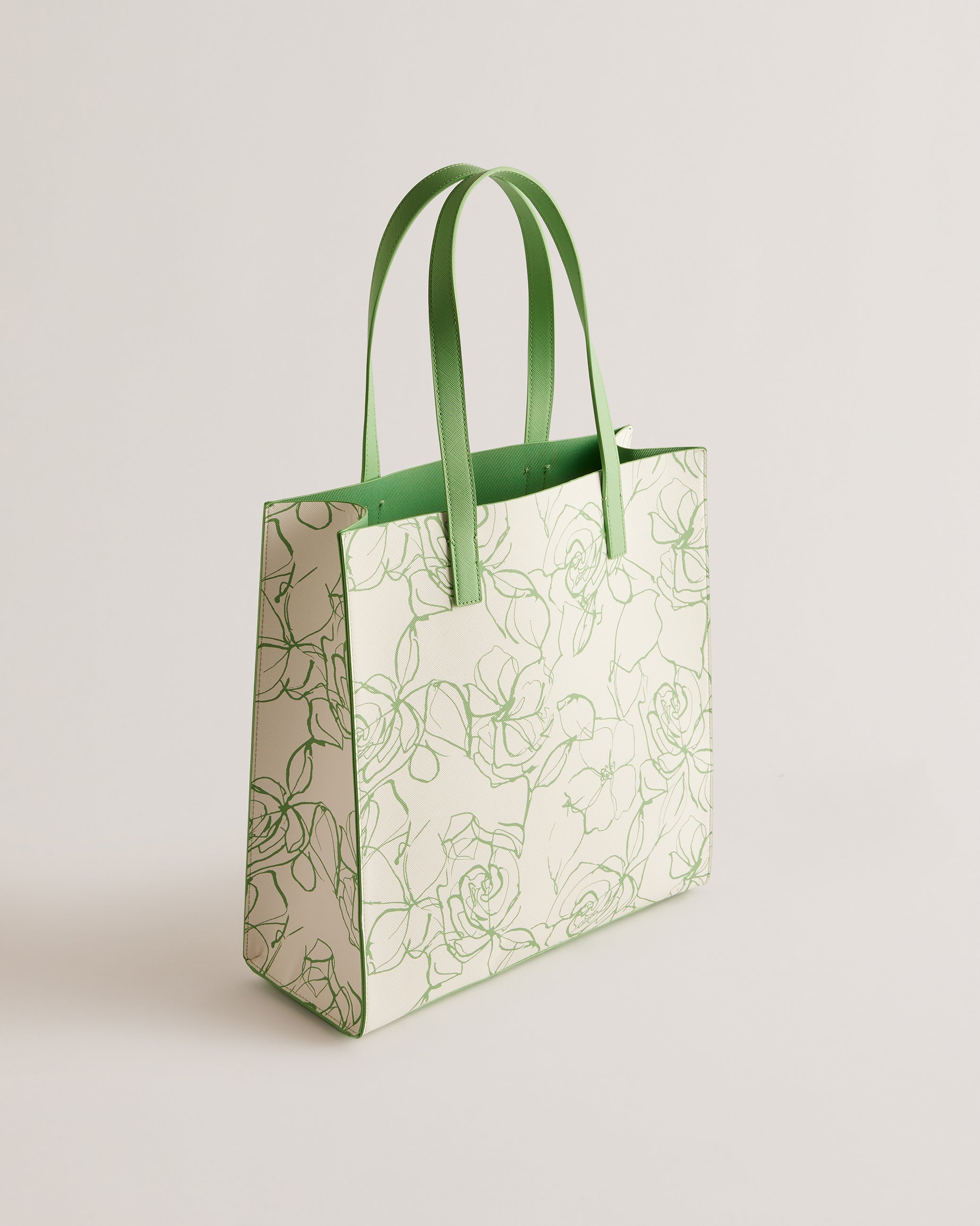 Linicon Linear Floral Medium Icon Bag Cream