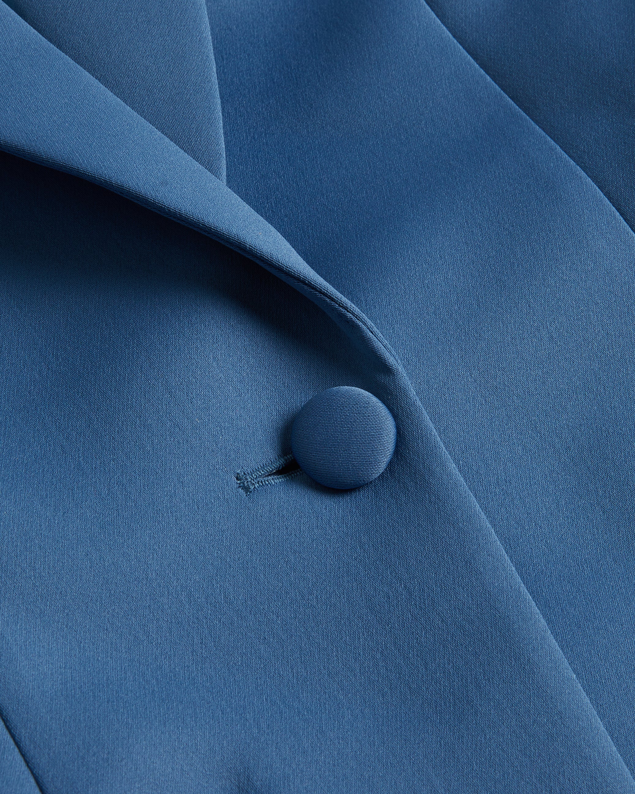 Akenij Single Breasted Tailored Blazer Blue