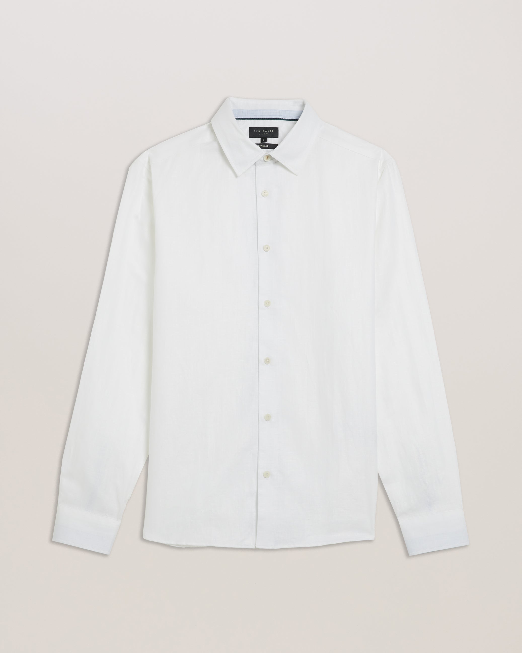 Romeos Ls Linen Shirt White