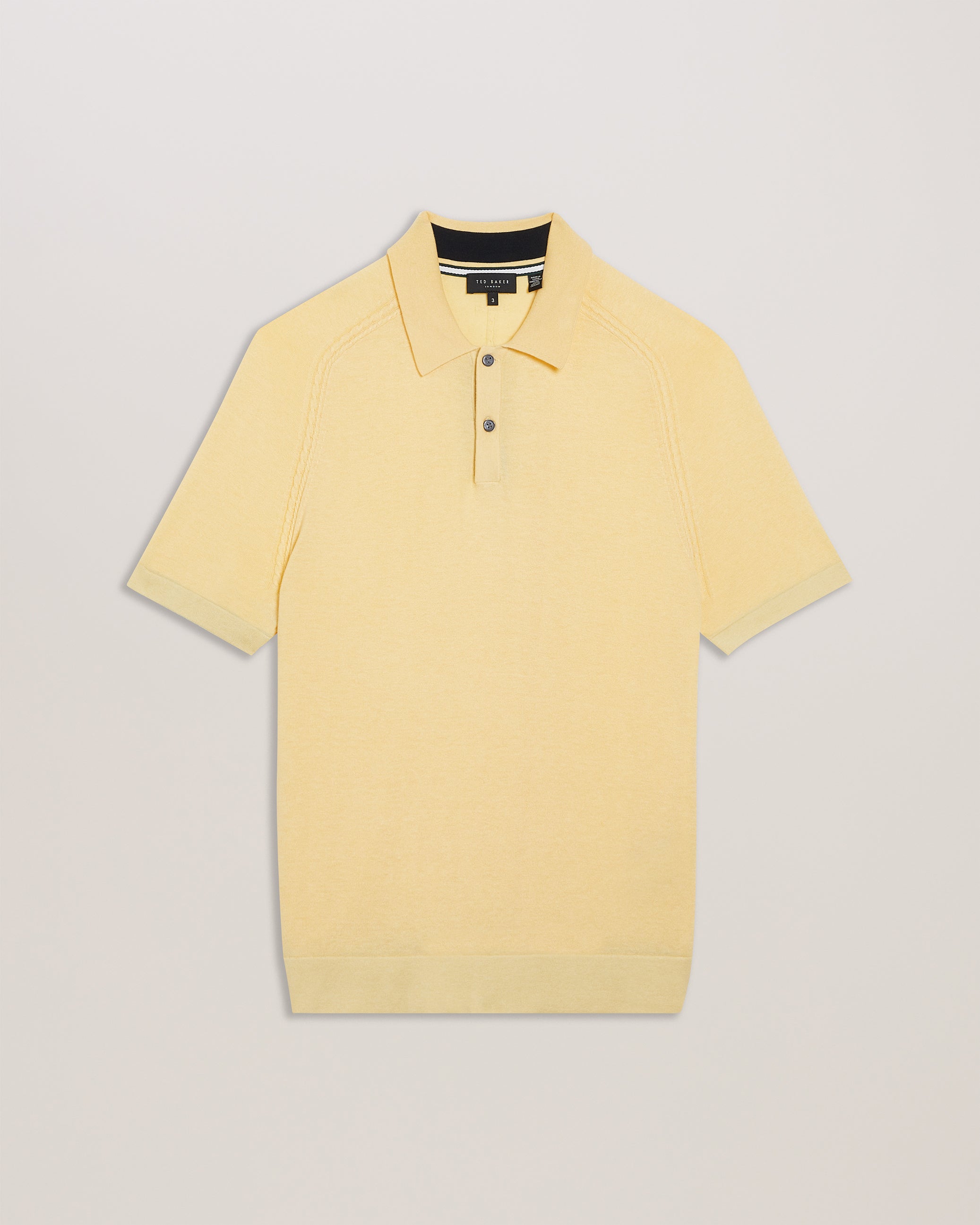 Peltz Ss Regular Silk Blend Polo Lt-Yellow