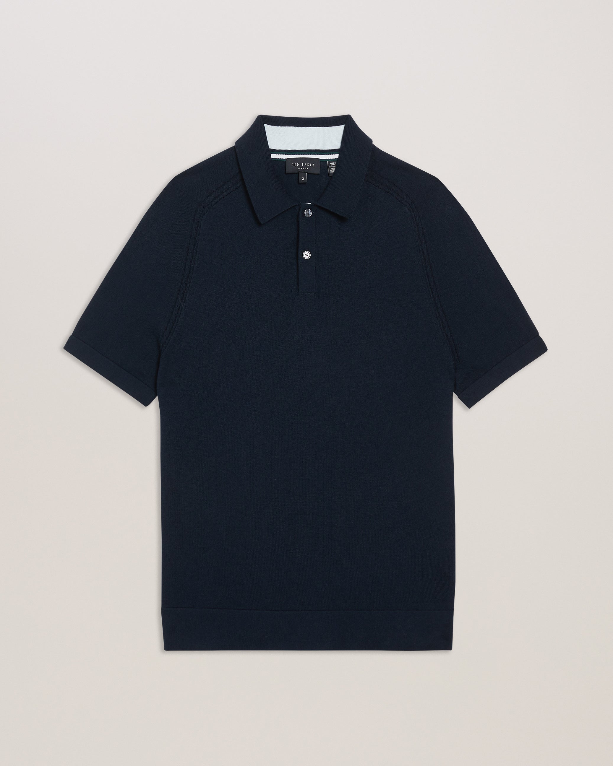 Peltz Ss Regular Silk Blend Polo Navy