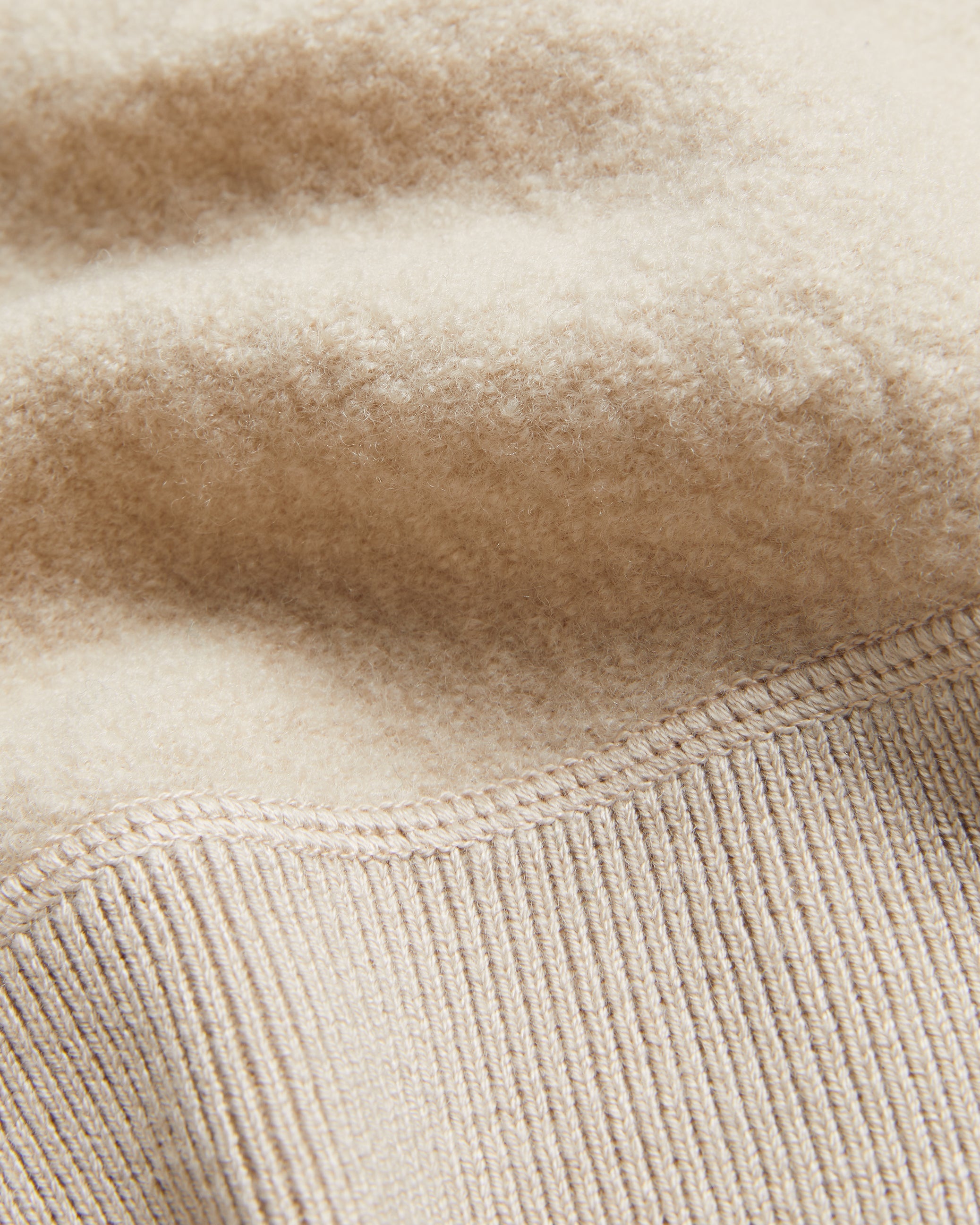 Olmste Ls Boucle Wool Stitch Crew Neck Taupe