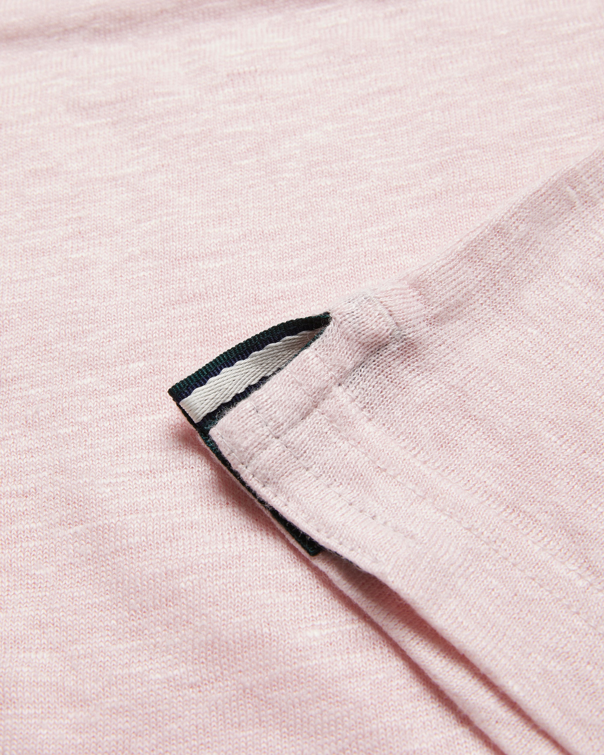 Gamle Ls Linen Henley Lt-Pink