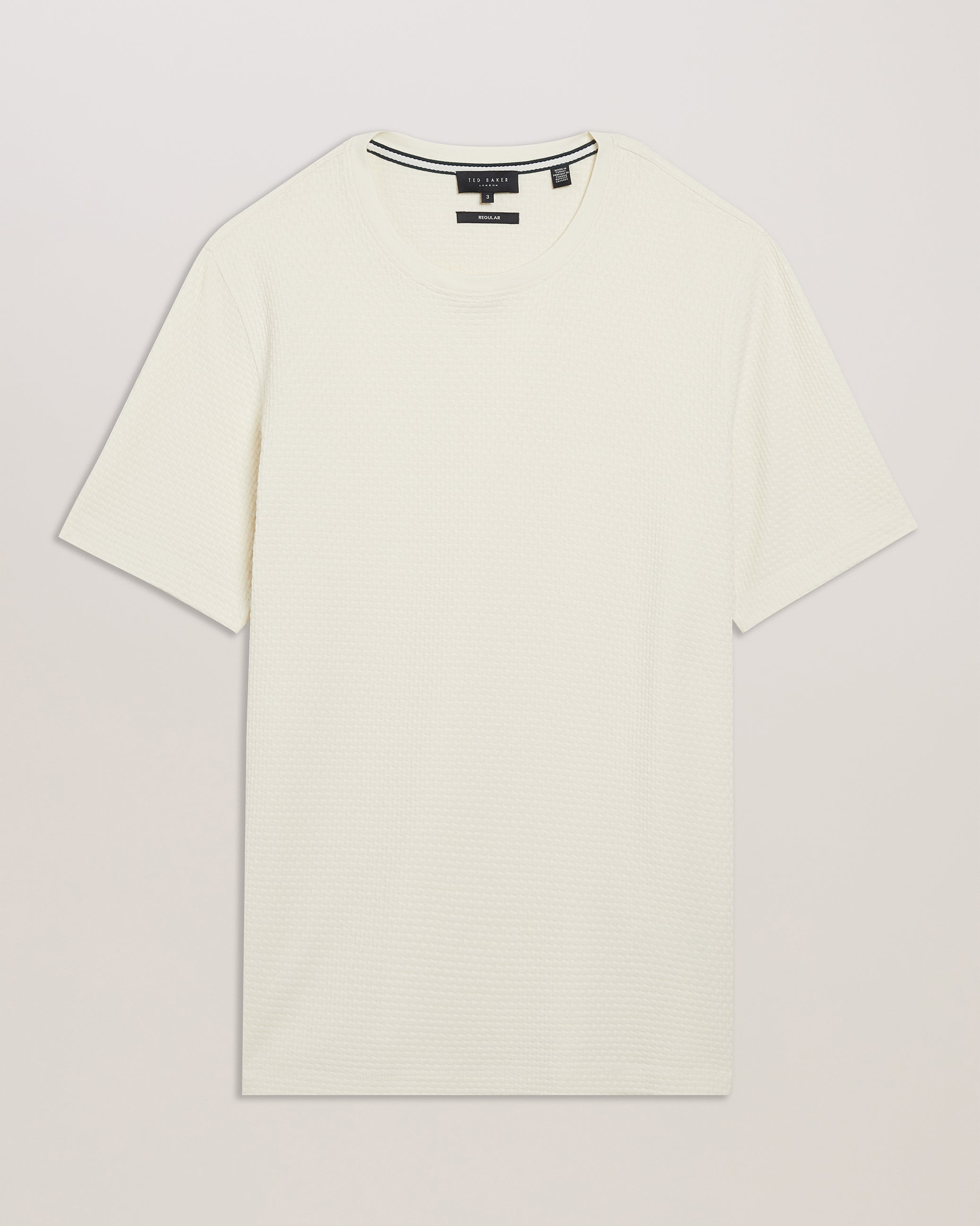 Curlys Ss Regular Textured T-Shirt Ecru