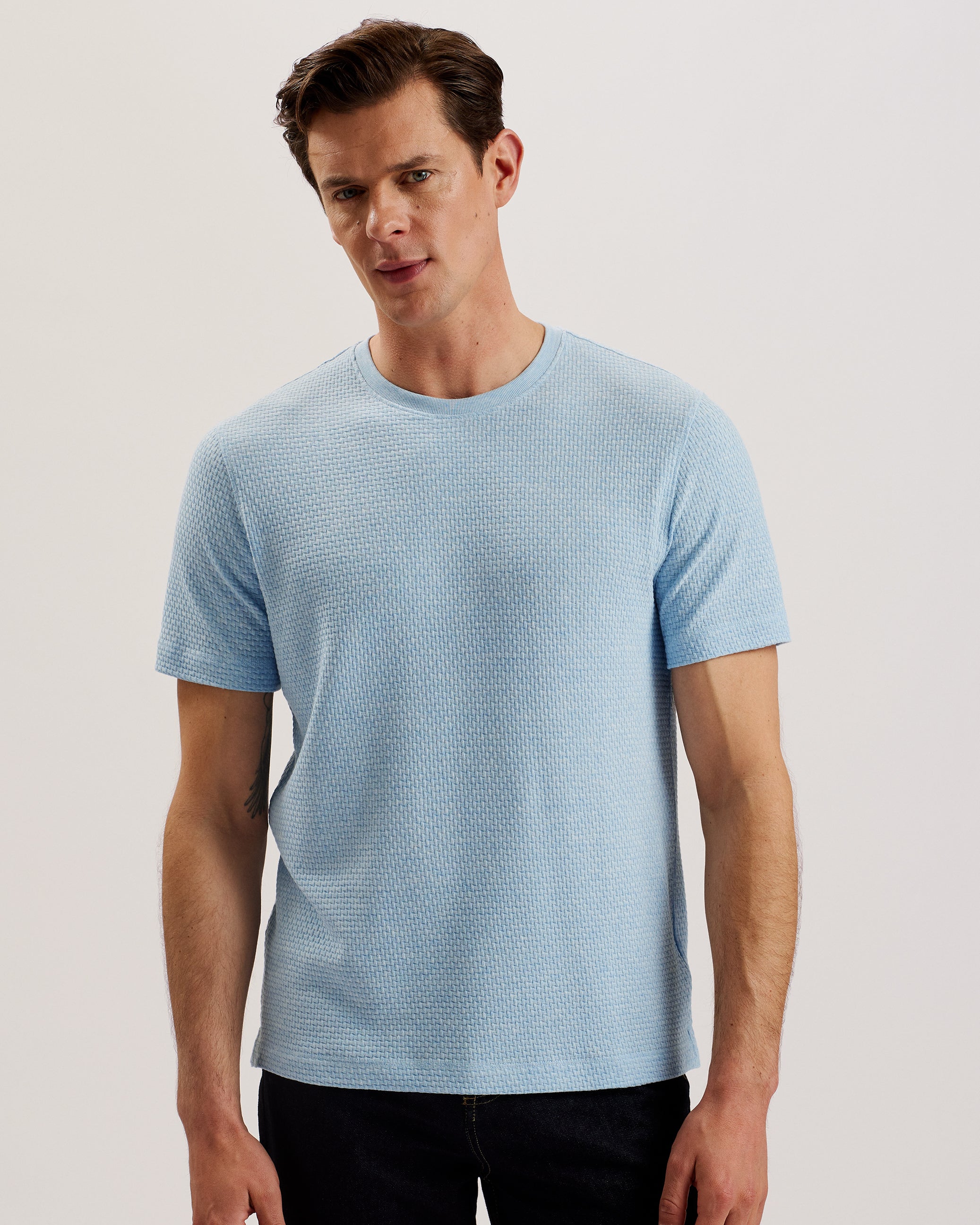 Curlys Ss Regular Jacquard T-Shirt Pl-Blue