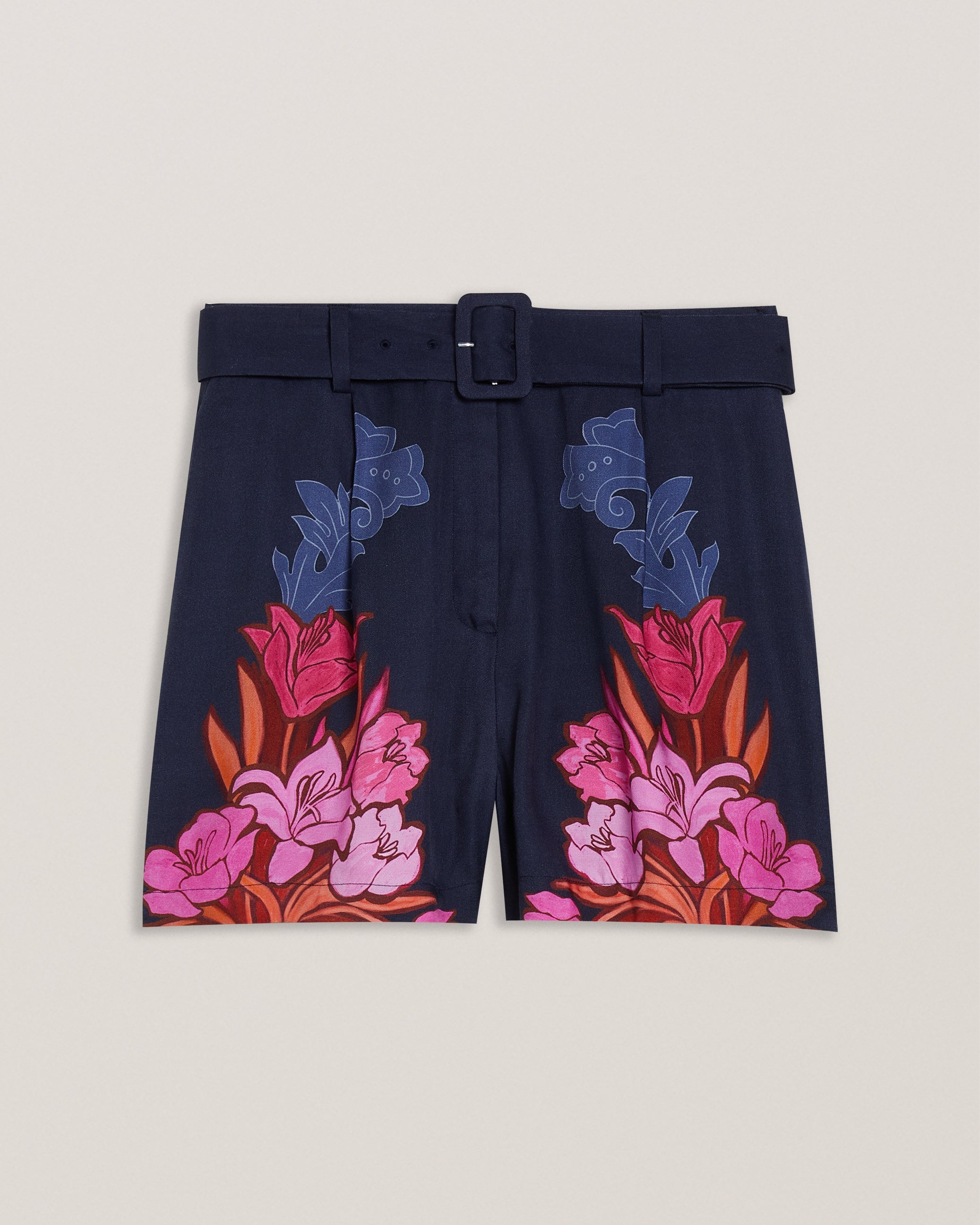 Yodo Tailored Printed Short Dk-Blue