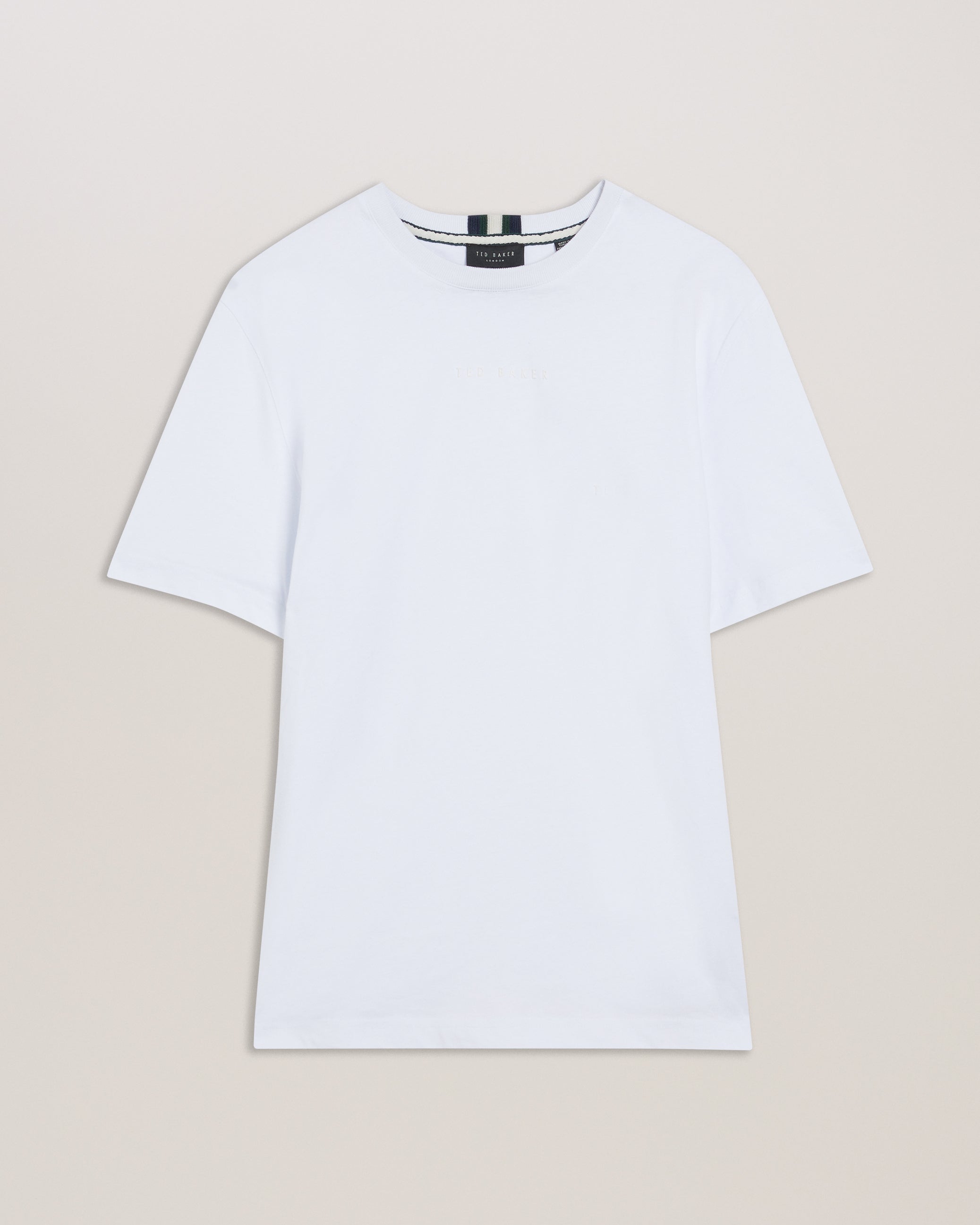 Wiskin Ss Regular Branded T-Shirt White