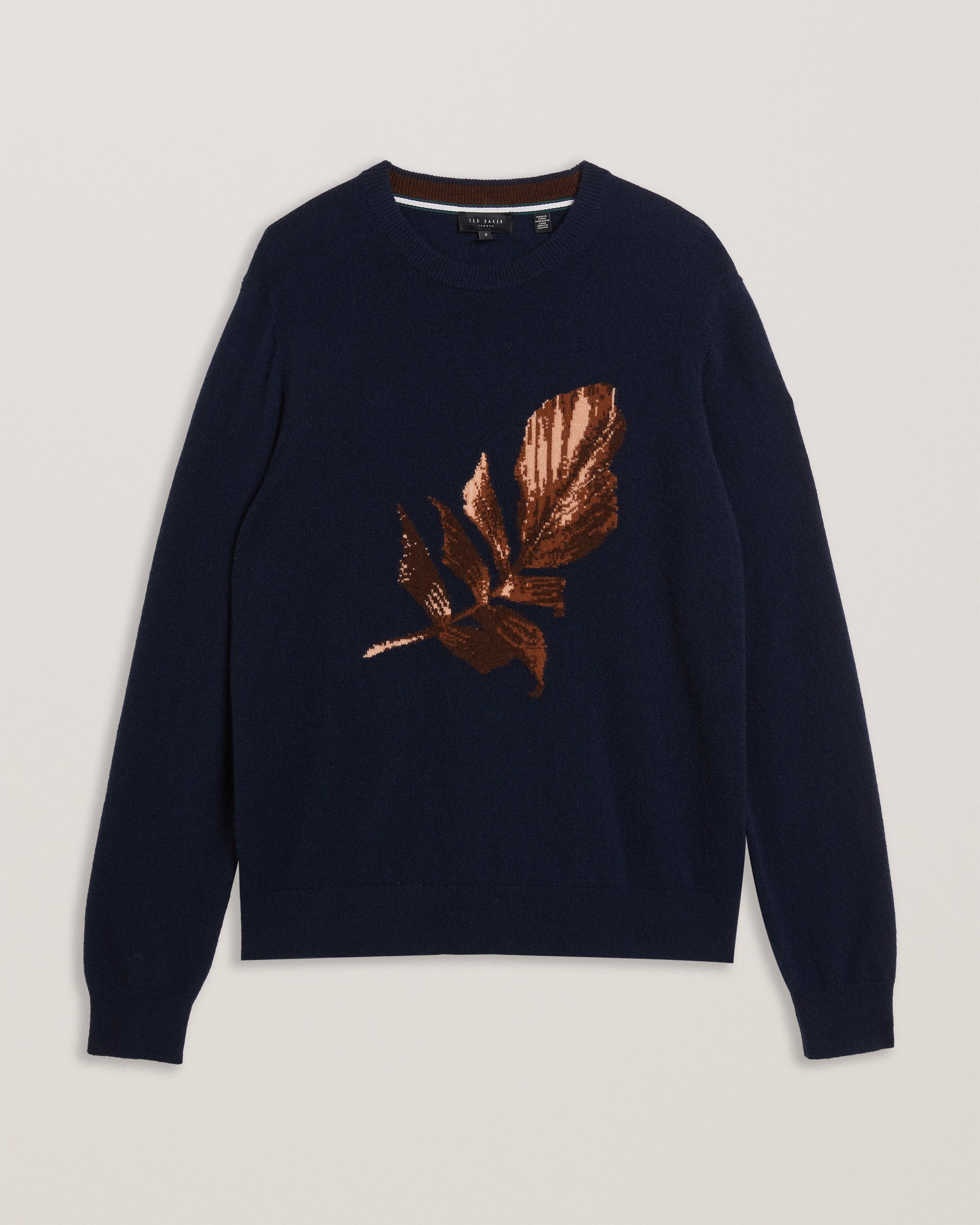 Atesy Ls Regular Cashmere Crew Neck Navy