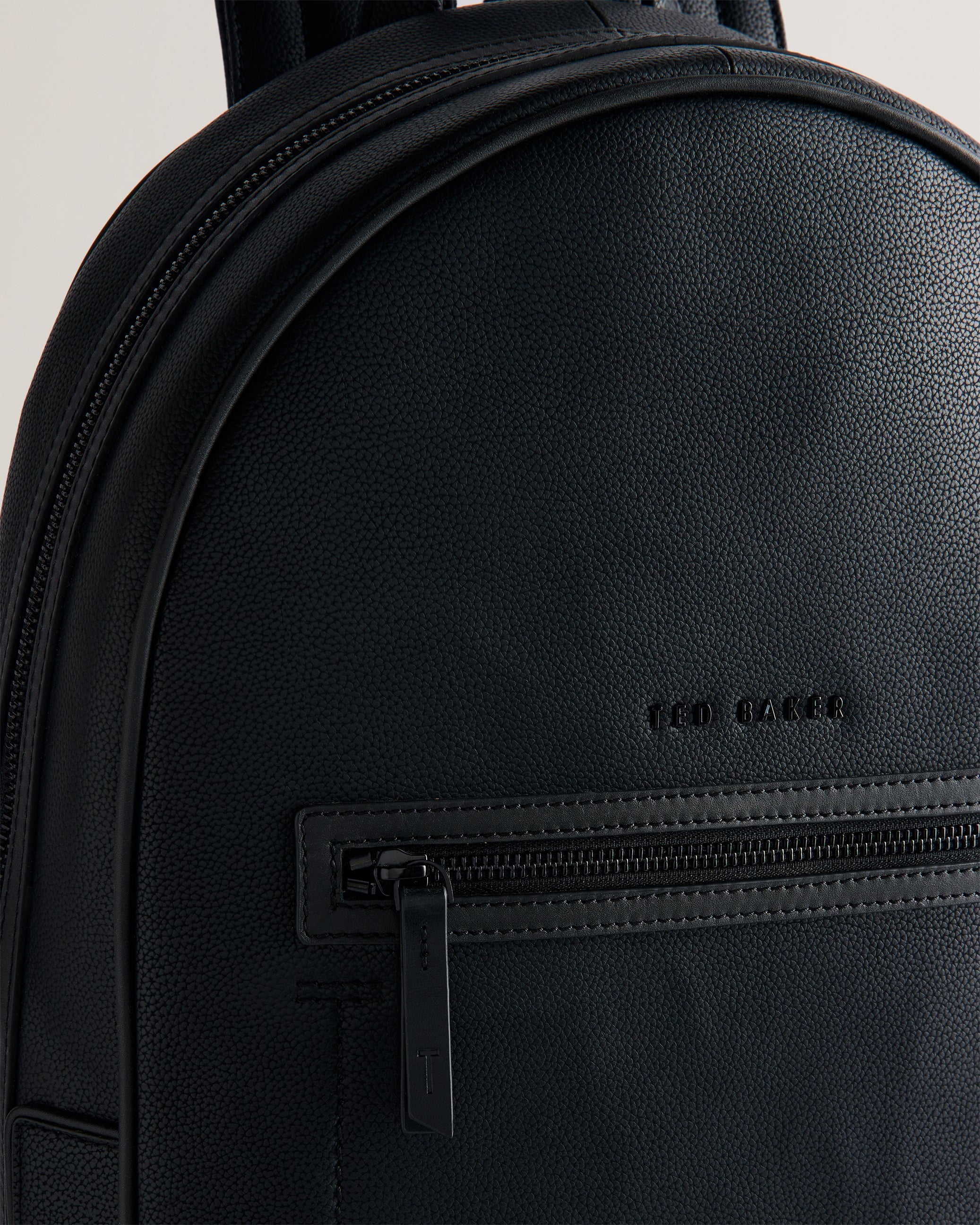 Lansen Recycled Leather Backpack Black