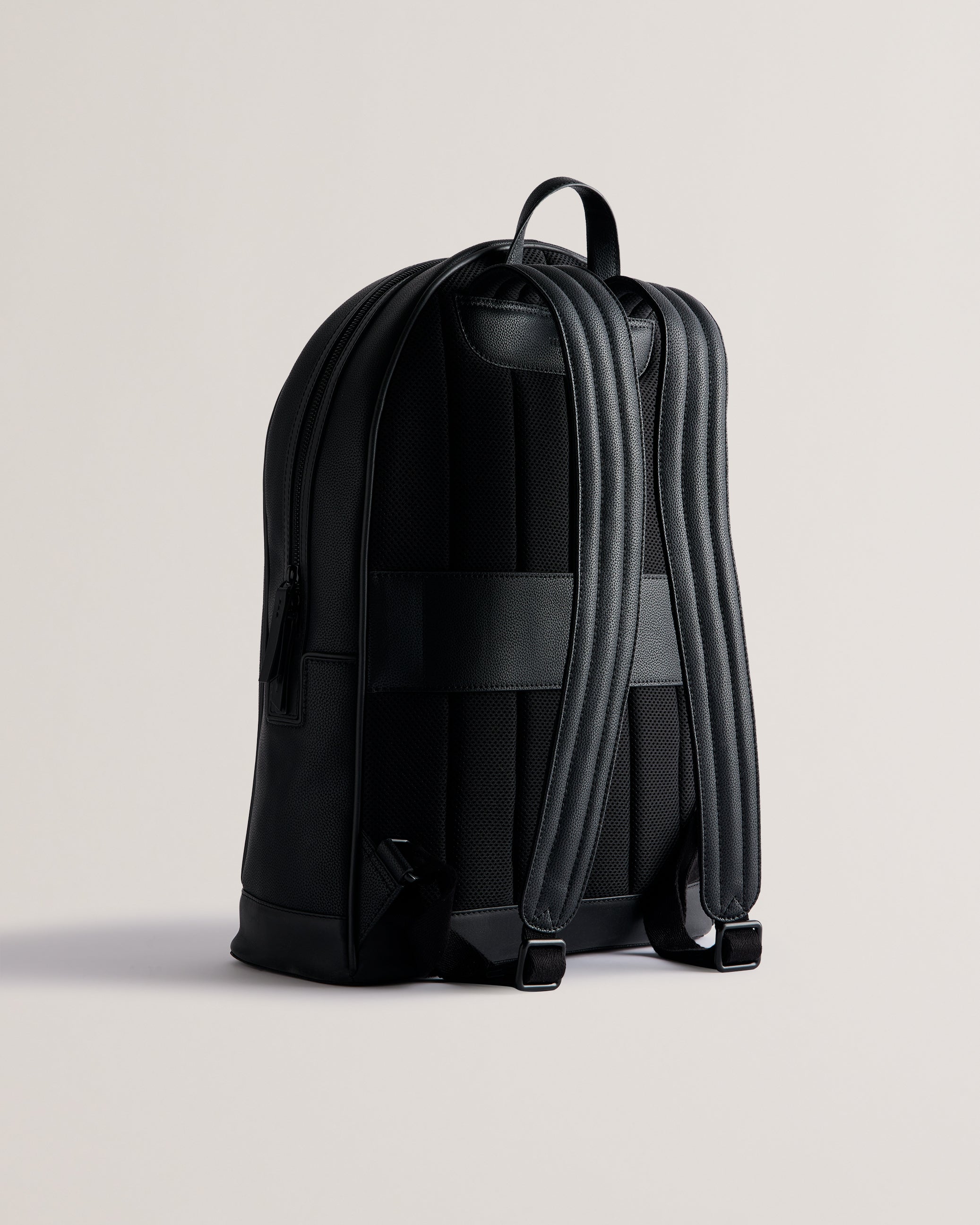 Lansen Recycled Leather Backpack Black