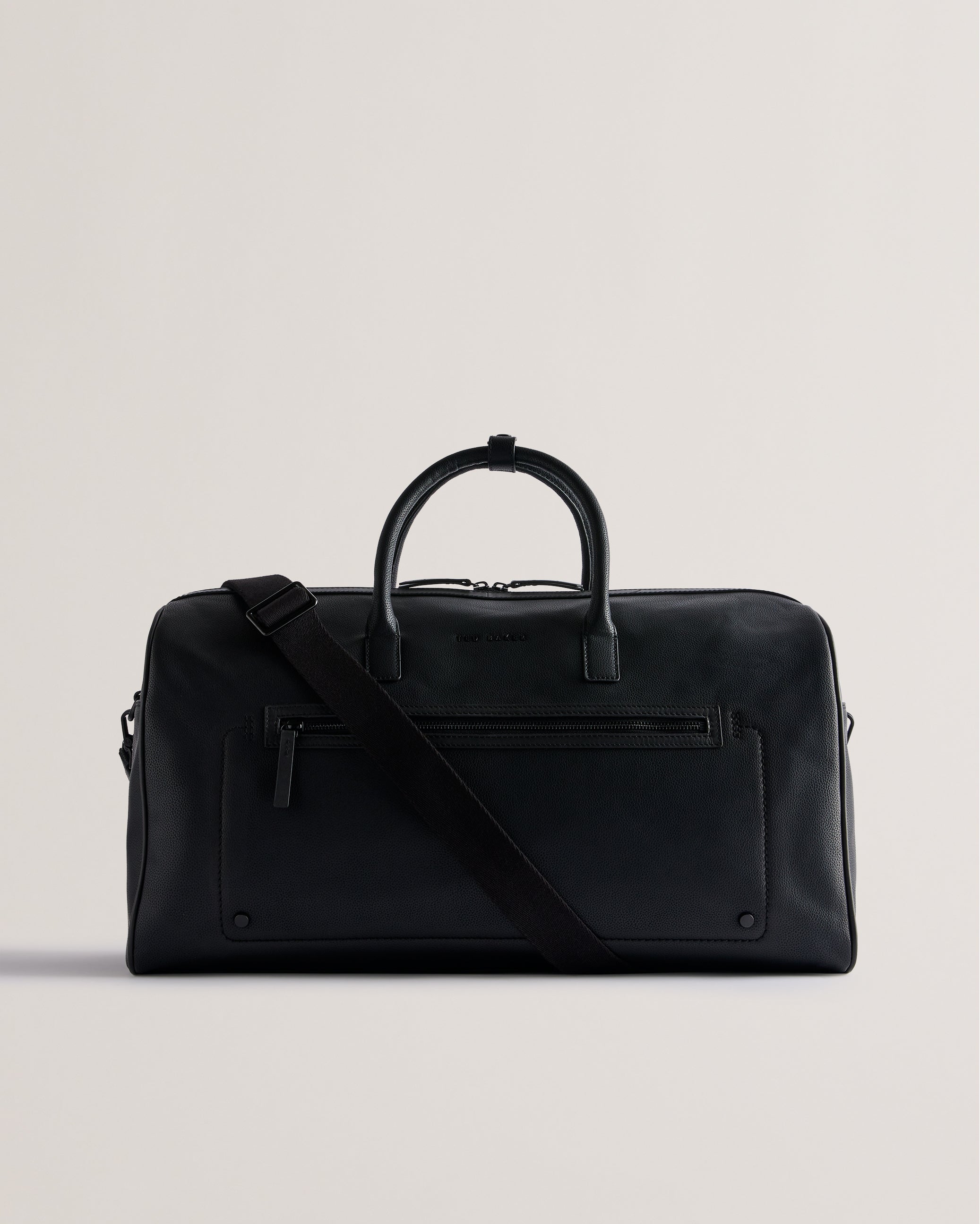 Landers Recycled Leather Holdall Black