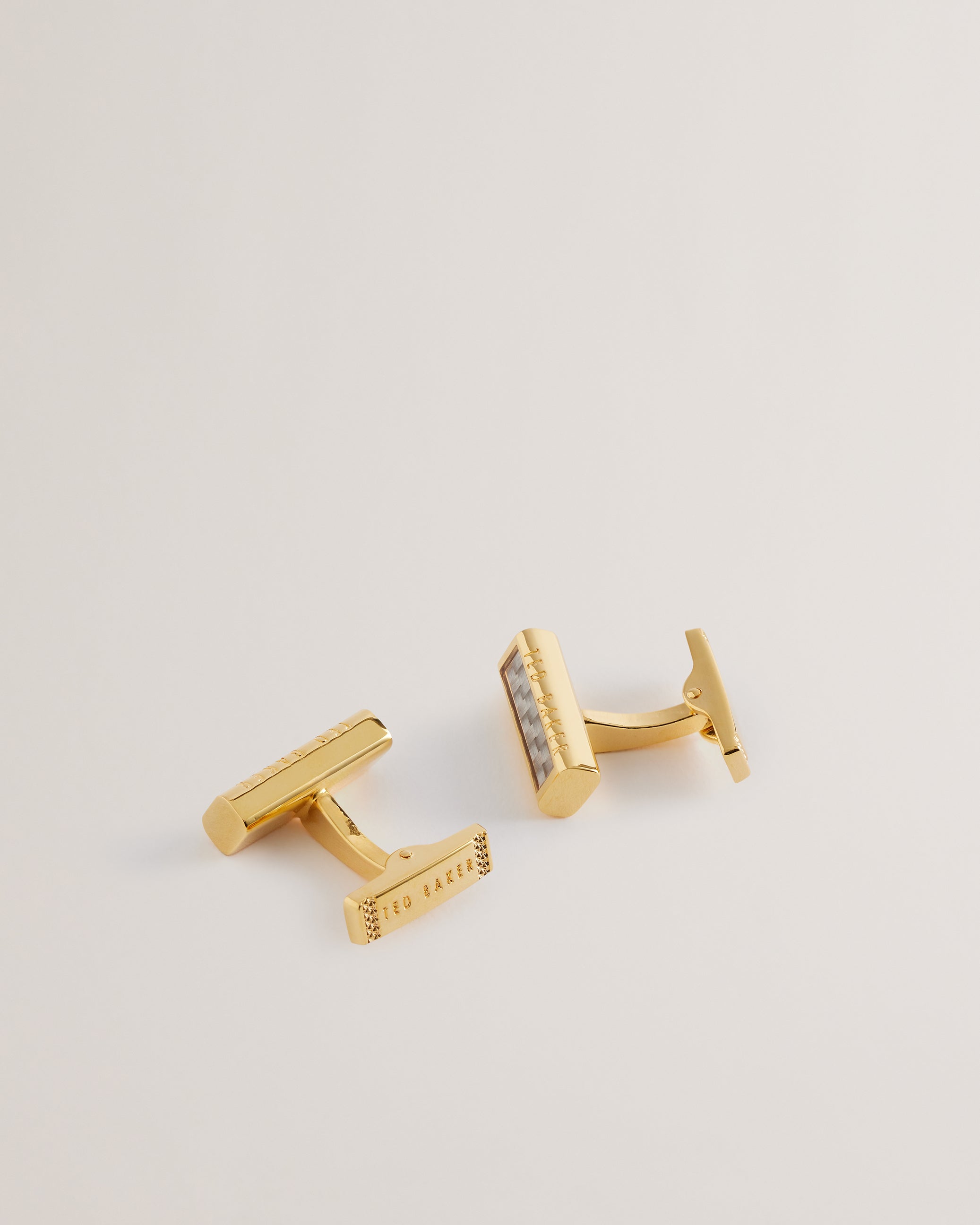 Carbie Carbon Fibre Cufflinks Gold