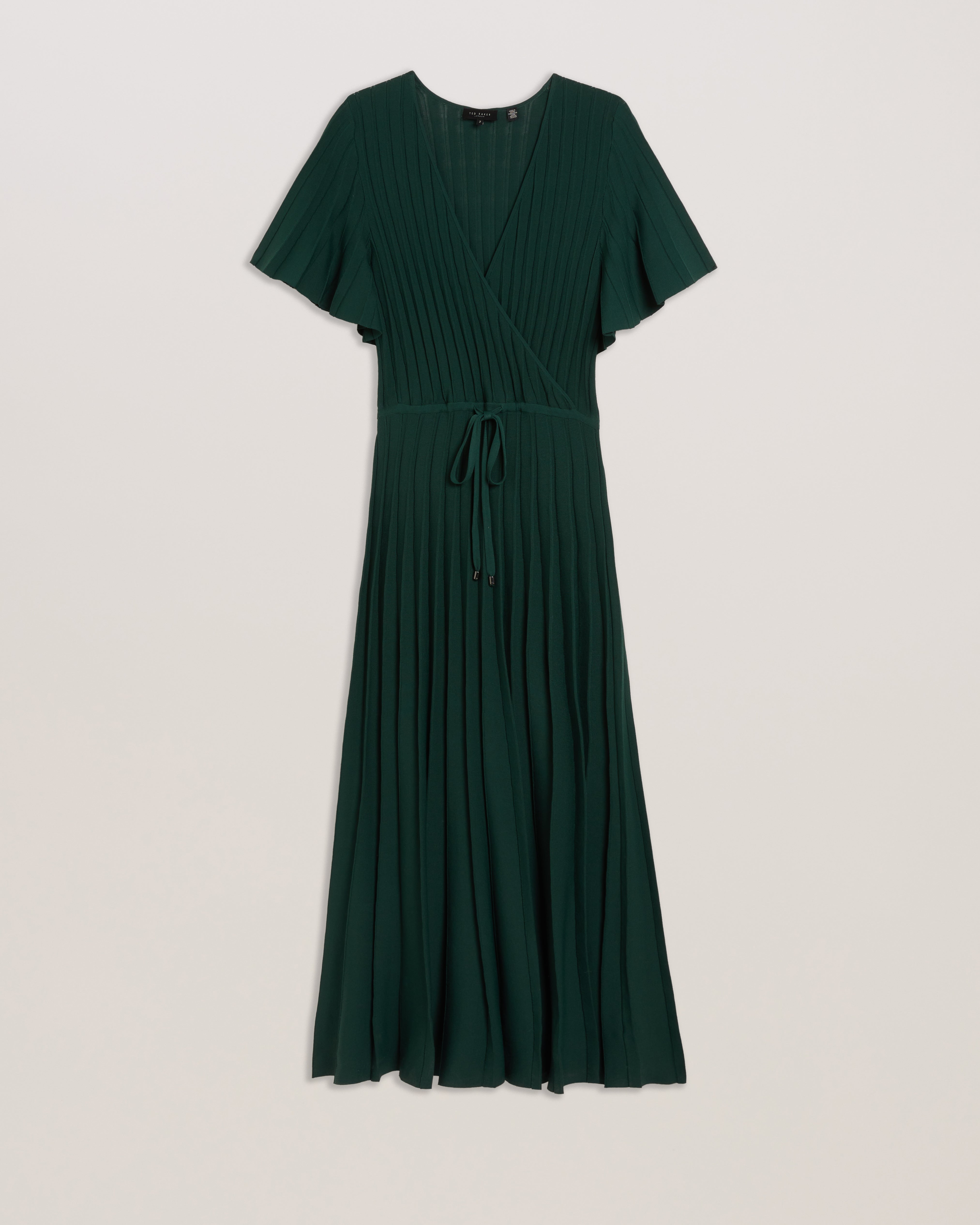 Mariiya Angel Sleeve Knit Maxi Dress Dk-Green