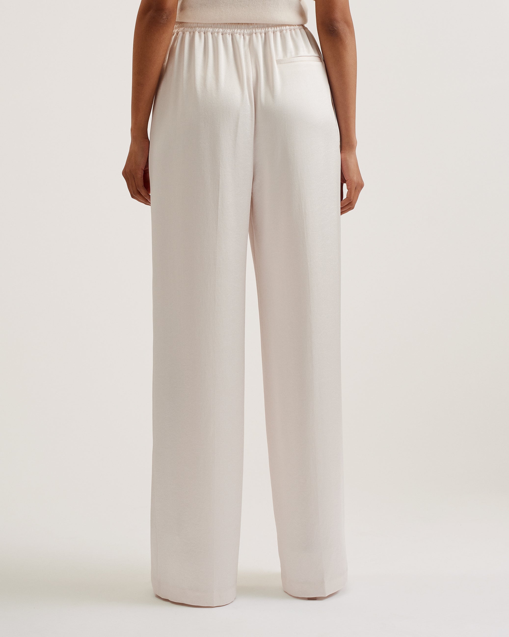 Umaibo Satin Wide Leg Jogger Ivory