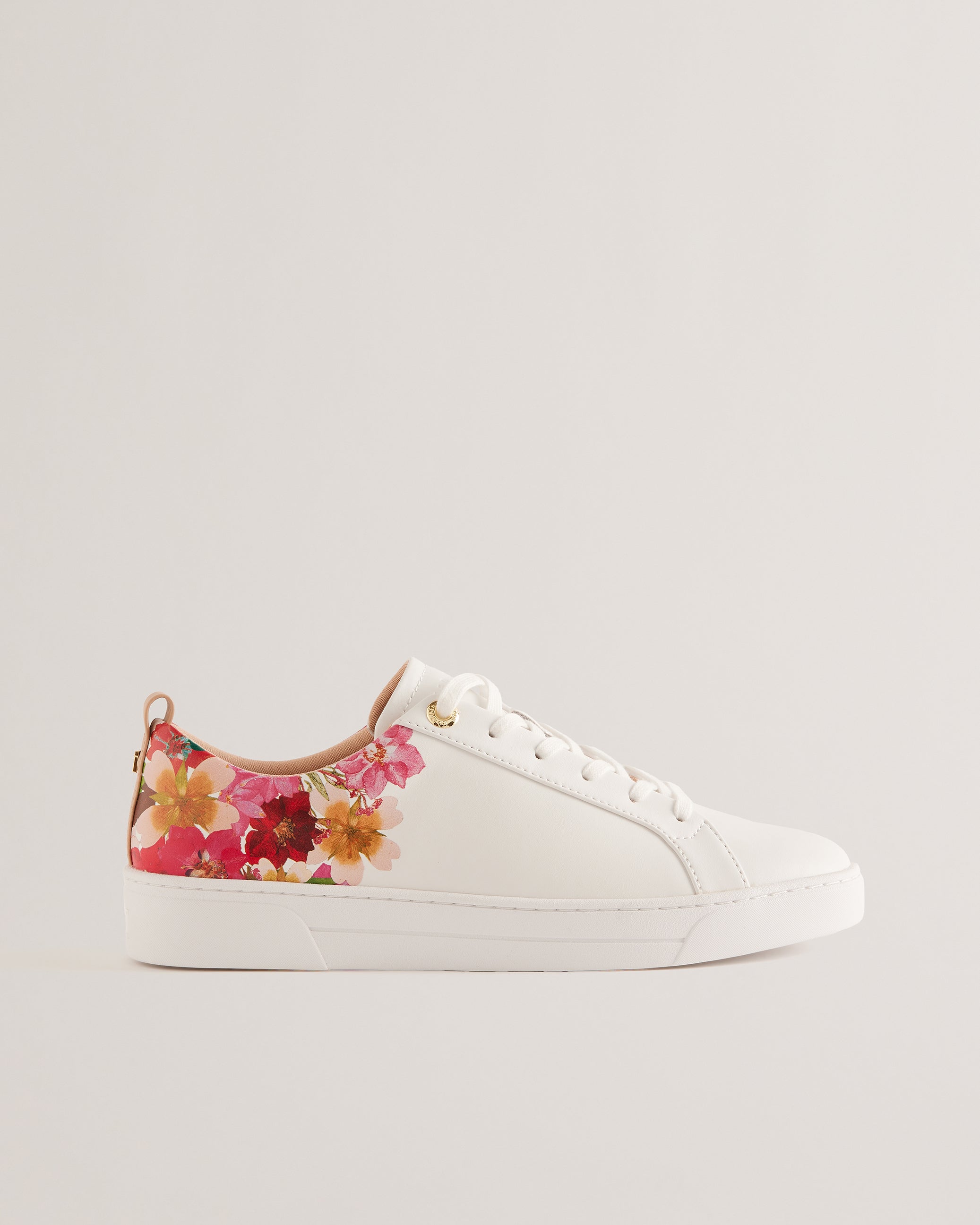 Alissn Floral Printed Cupsole Trainer White