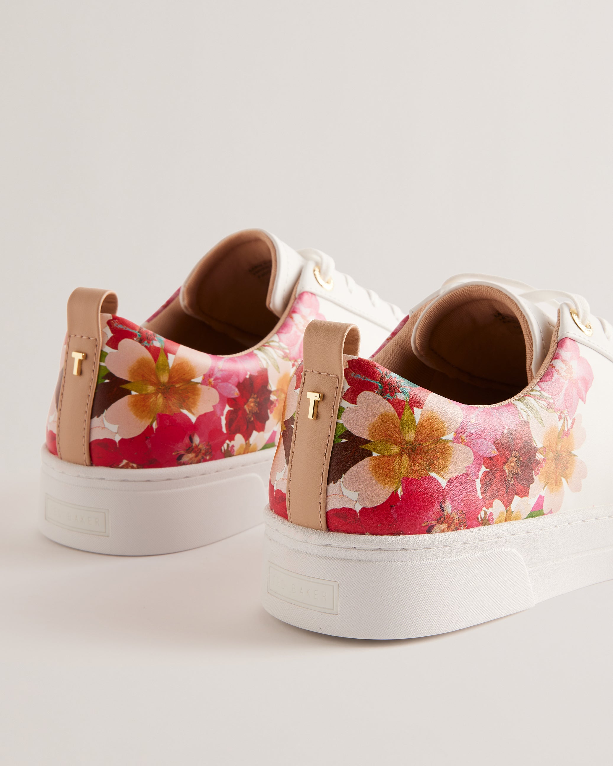 Alissn Floral Printed Cupsole Trainer White