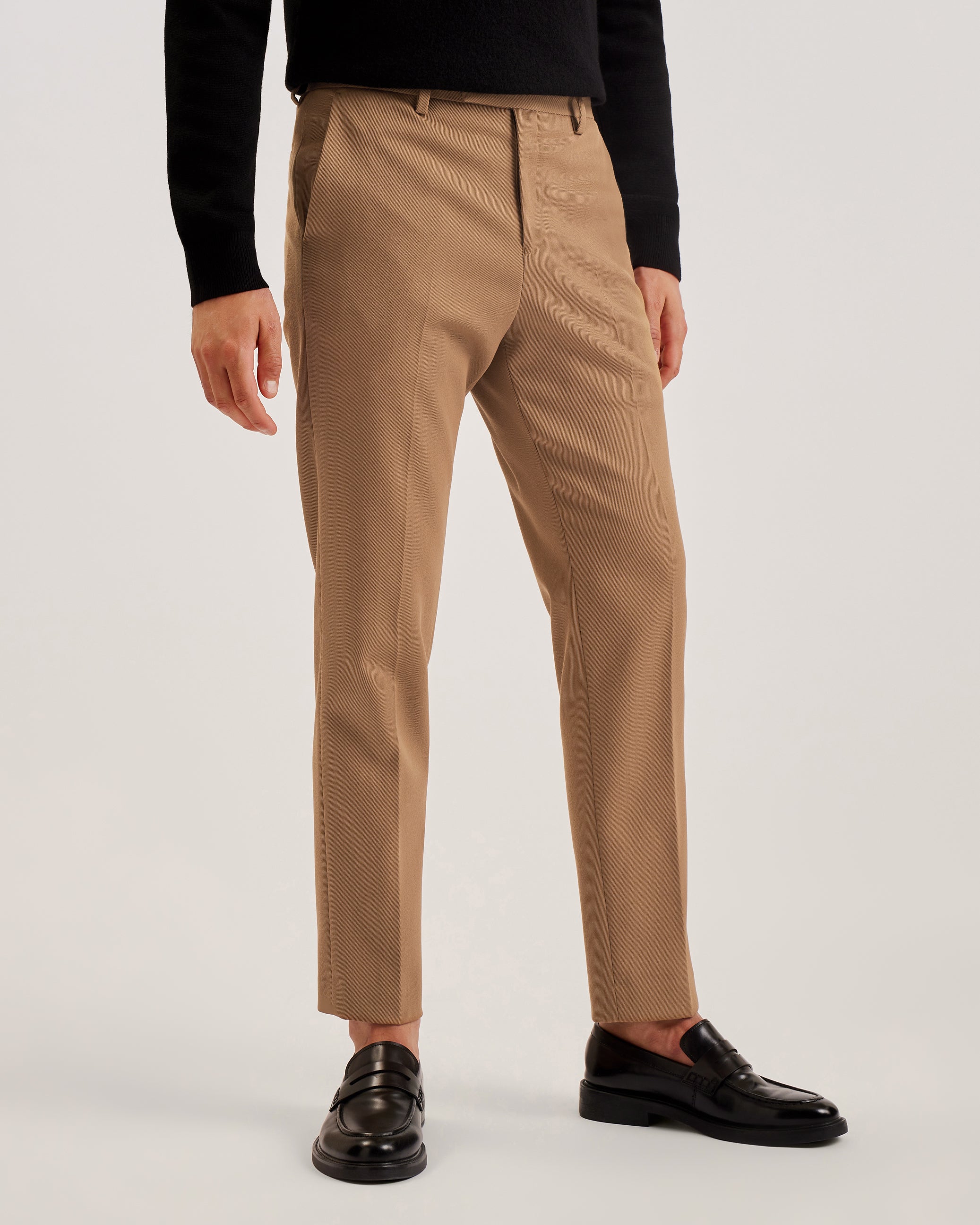 Nalfant Twill Smart Slim Tailored Trouser Tan