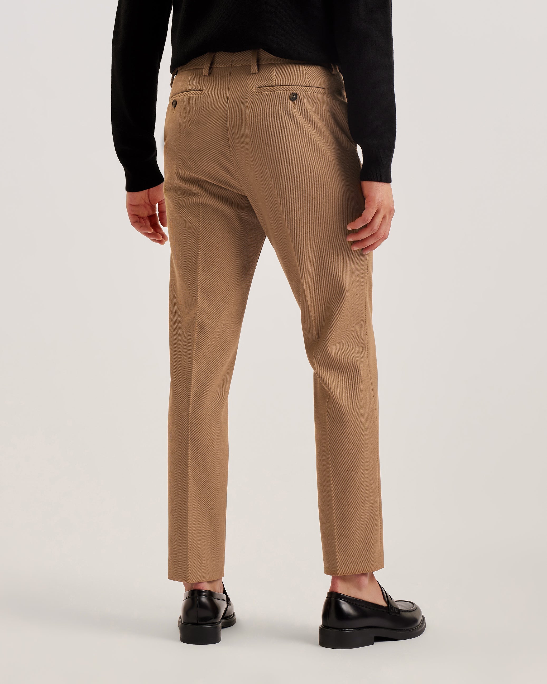 Nalfant Twill Smart Slim Tailored Trouser Tan