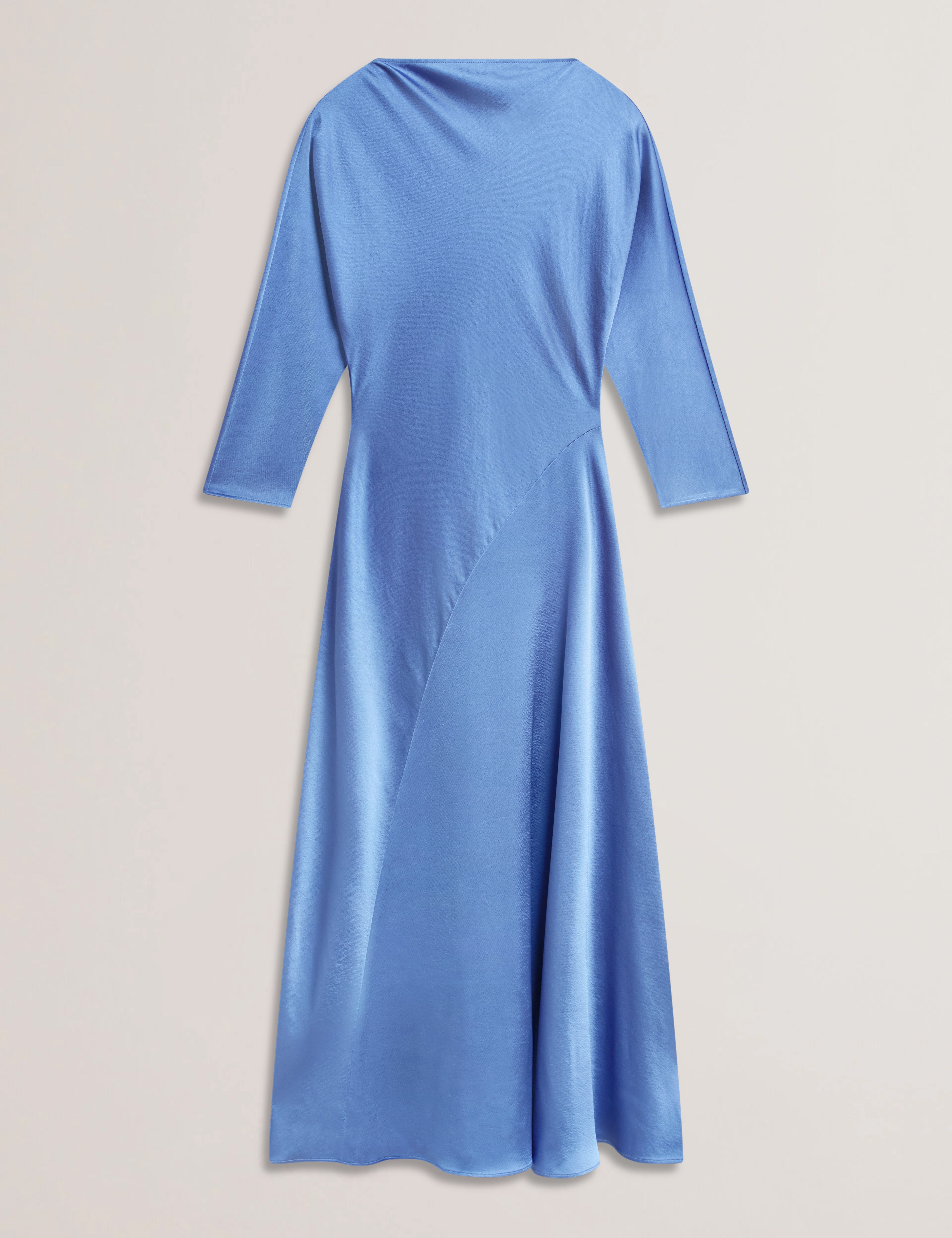 Minho Curve Seam Detail Midi Dress Lt-Blue