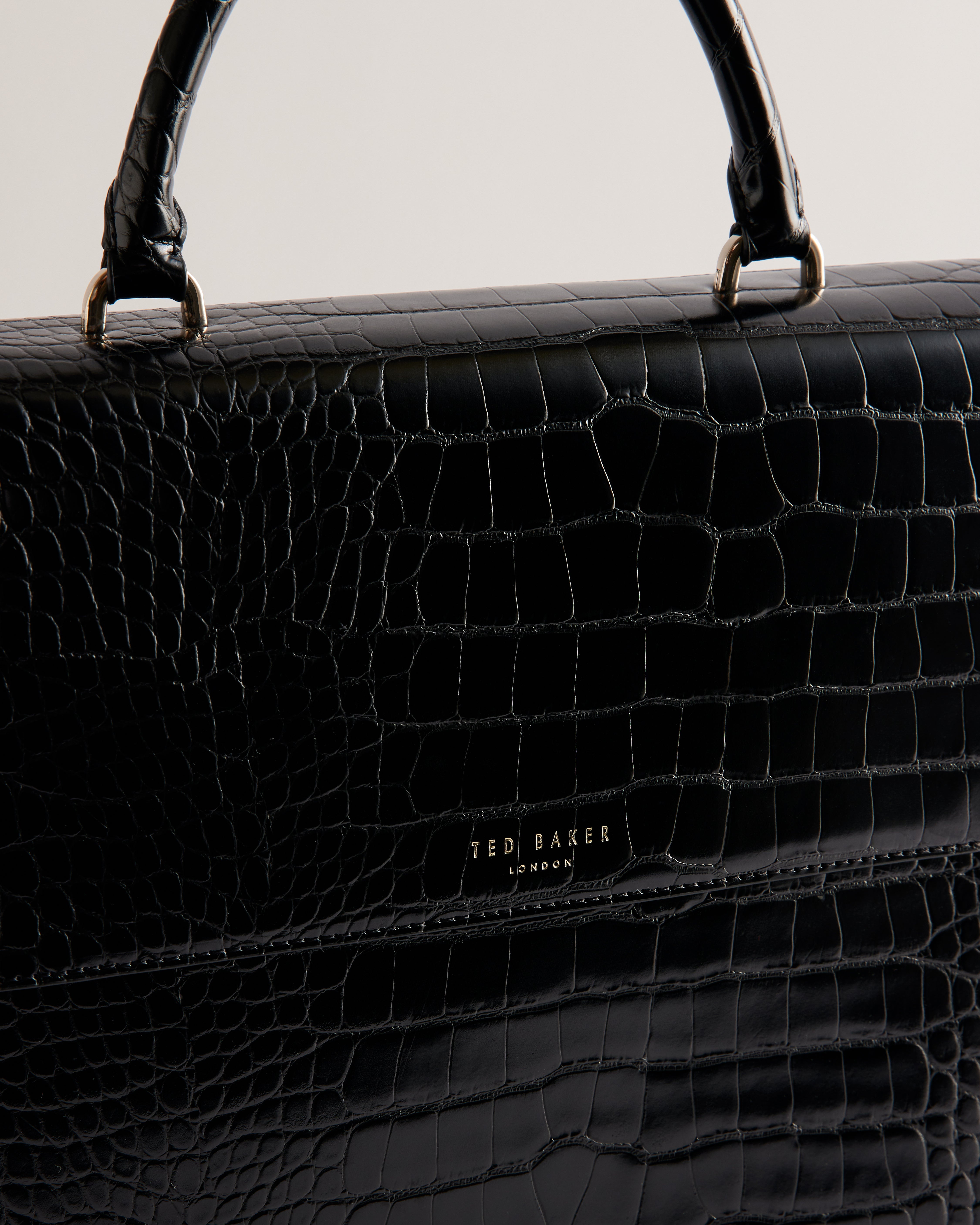 Aaliya Croc Effect Backpack Black