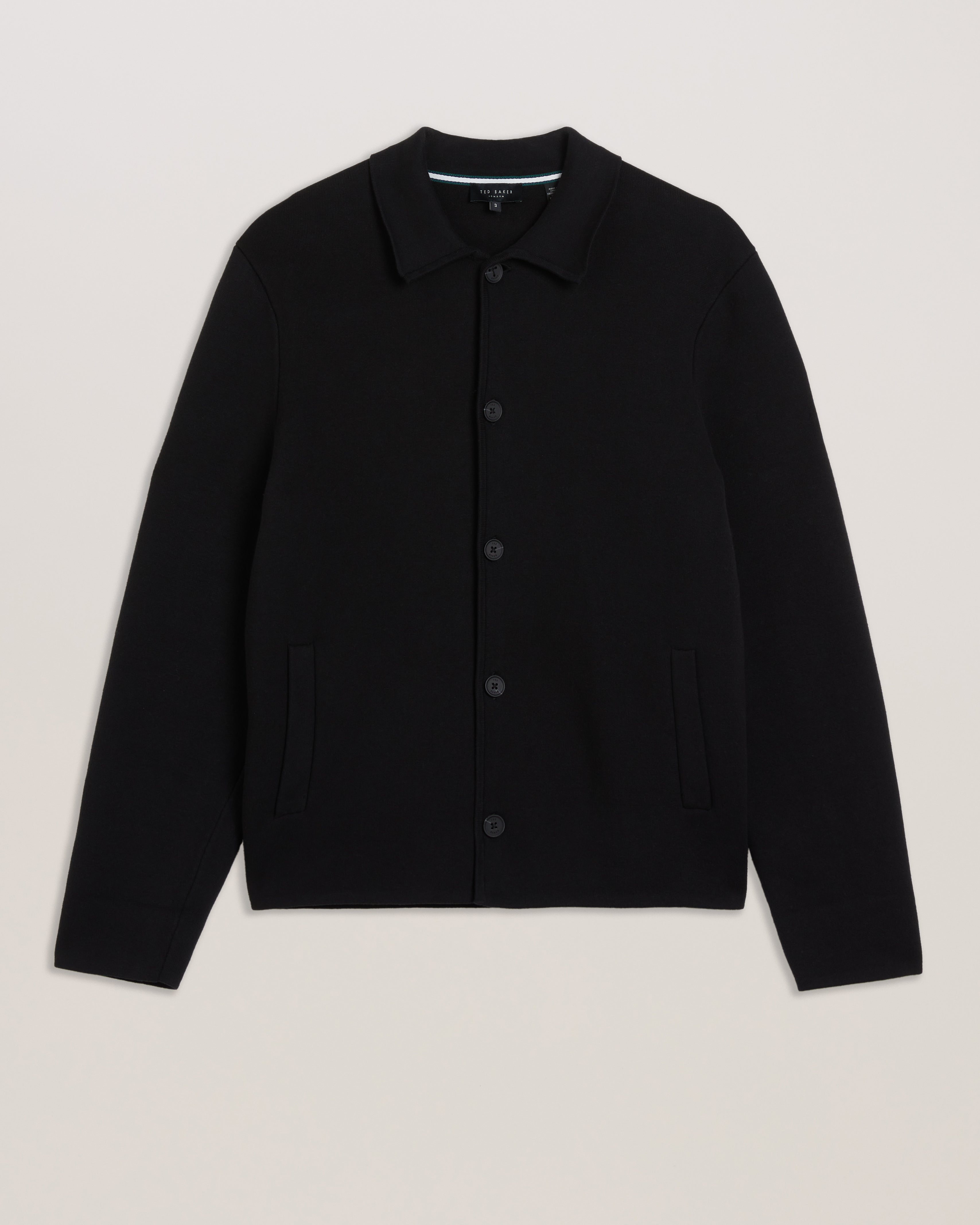 Freder Ls Solid Jacquard Jacket Black