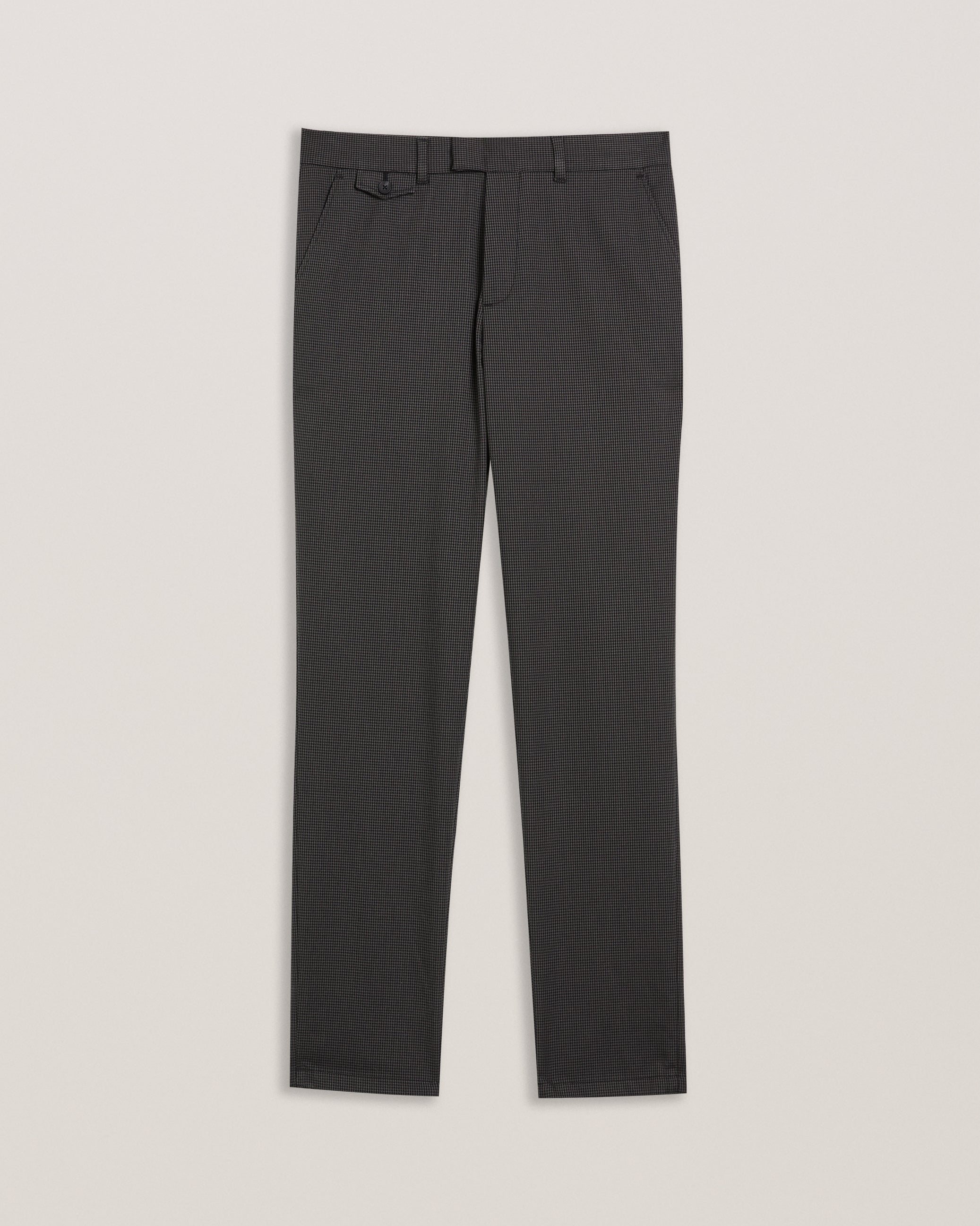 Nounds Mirco Houndstooth Slim Trouser Grey