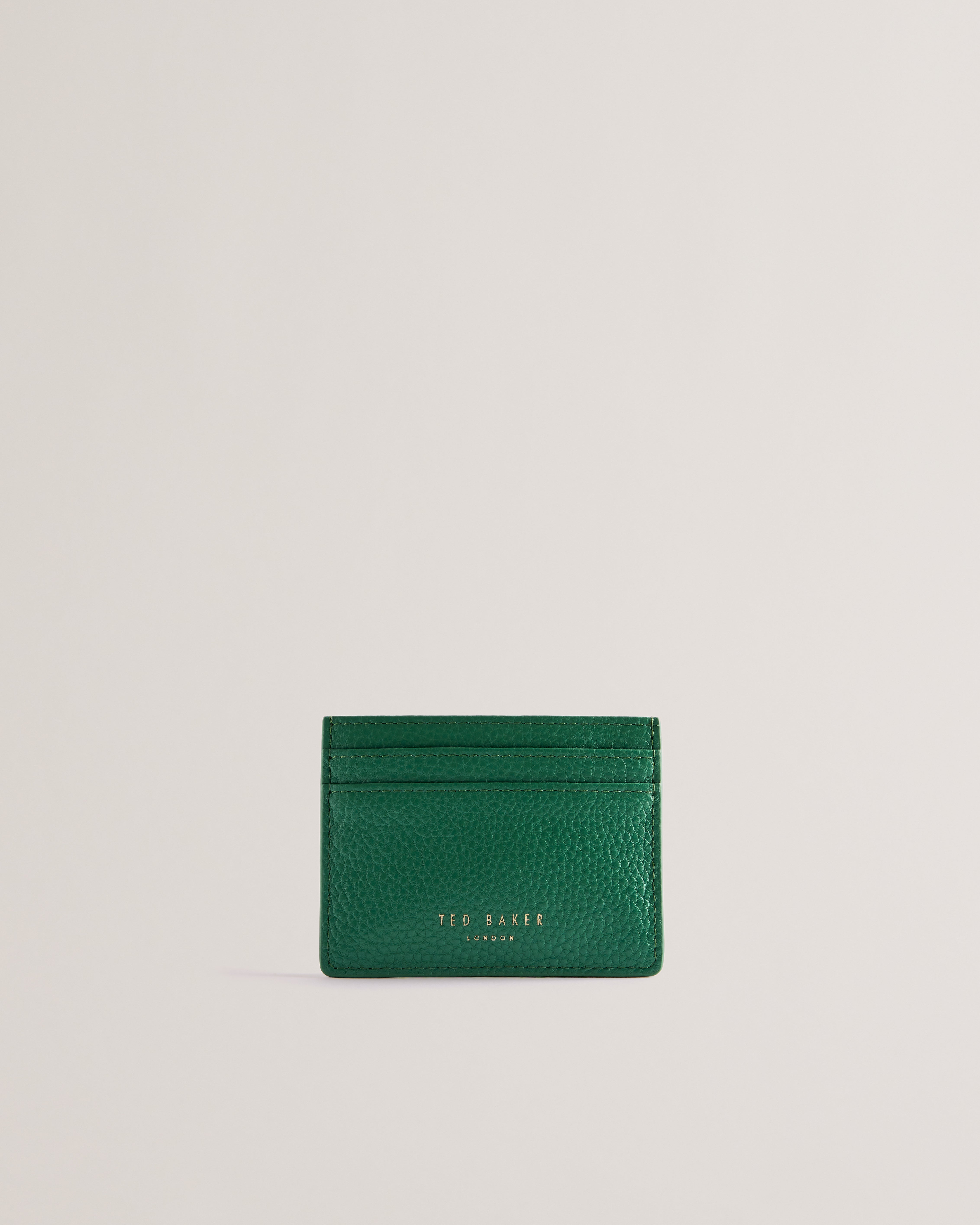 Roseya Crinkle Leather Card Holder Dk-Green