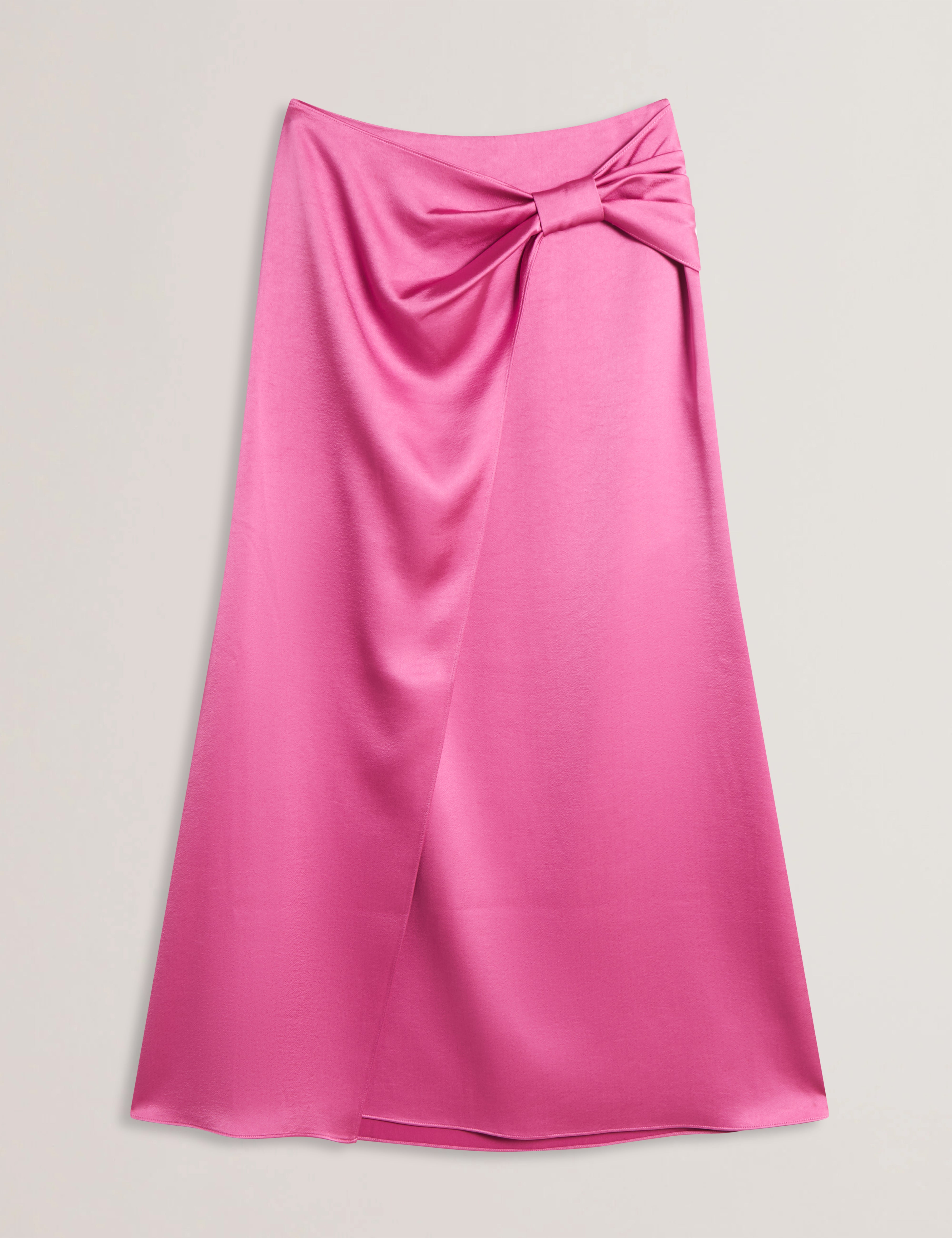 Mazii Knot Detail Midi Skirt Brt-Pink