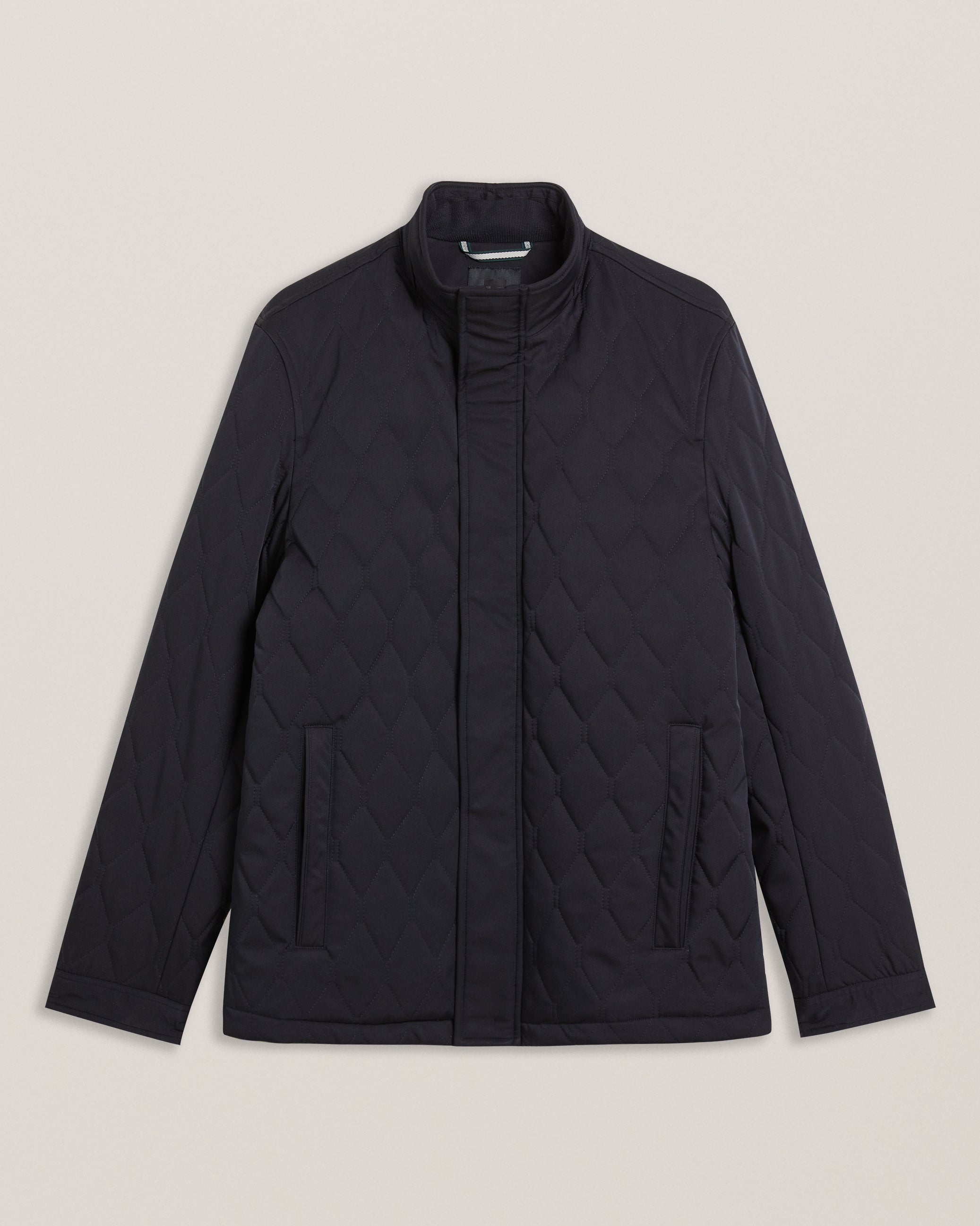 Zampa Quilted Funnel Jacket Navy