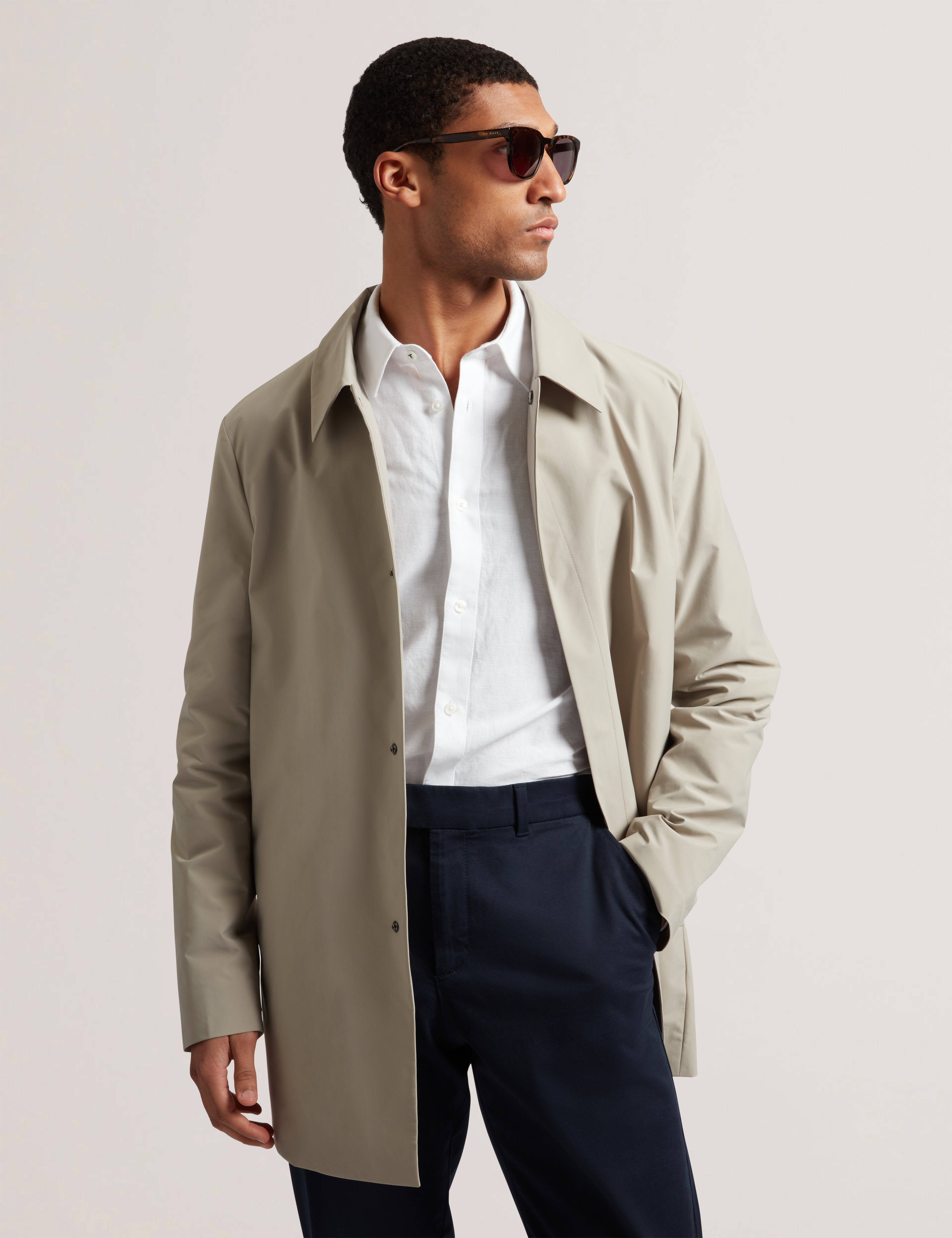 Hummels Smart Nylon Short Mac Coat Ecru