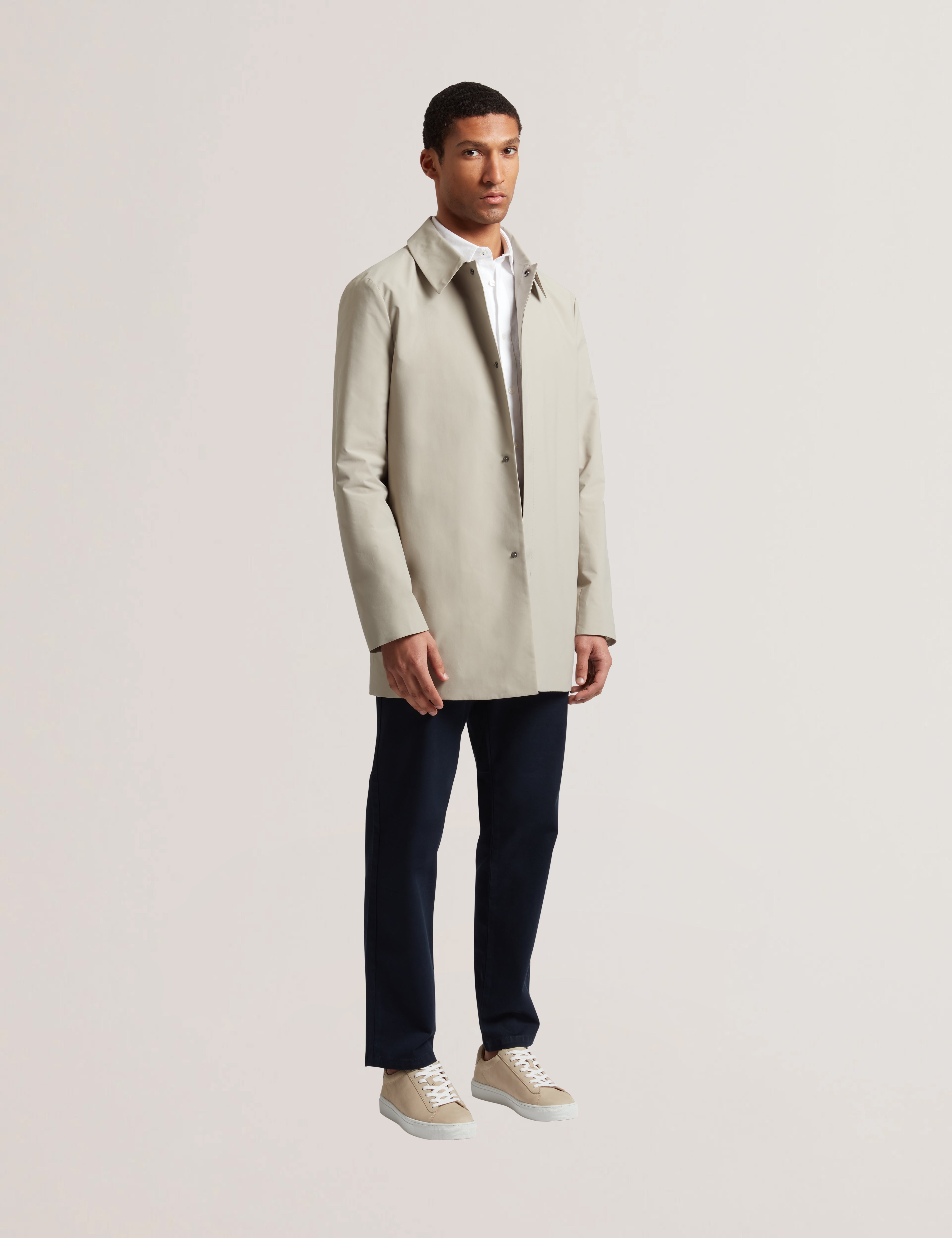 Hummels Smart Nylon Short Mac Coat Ecru