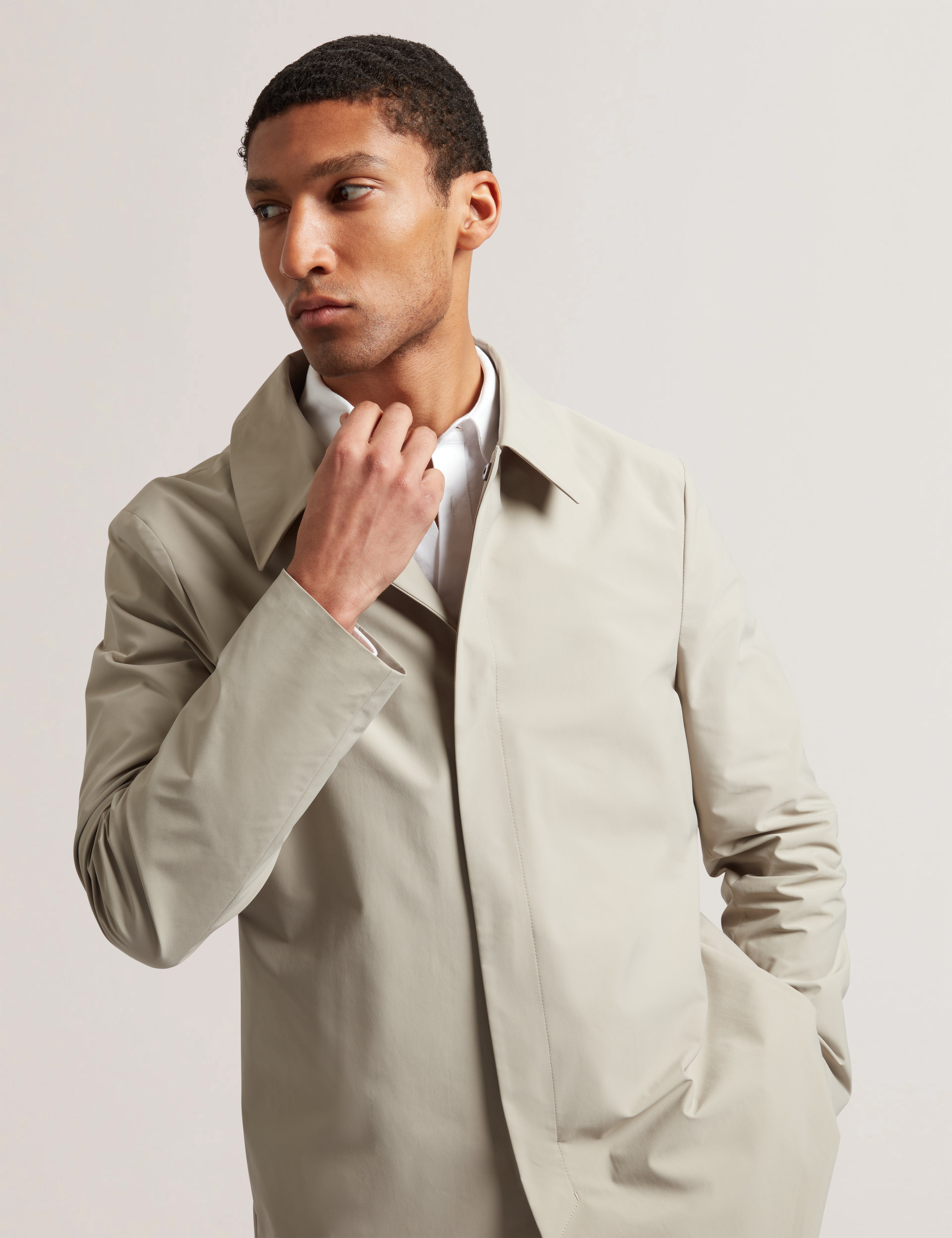 Hummels Smart Nylon Short Mac Coat Ecru