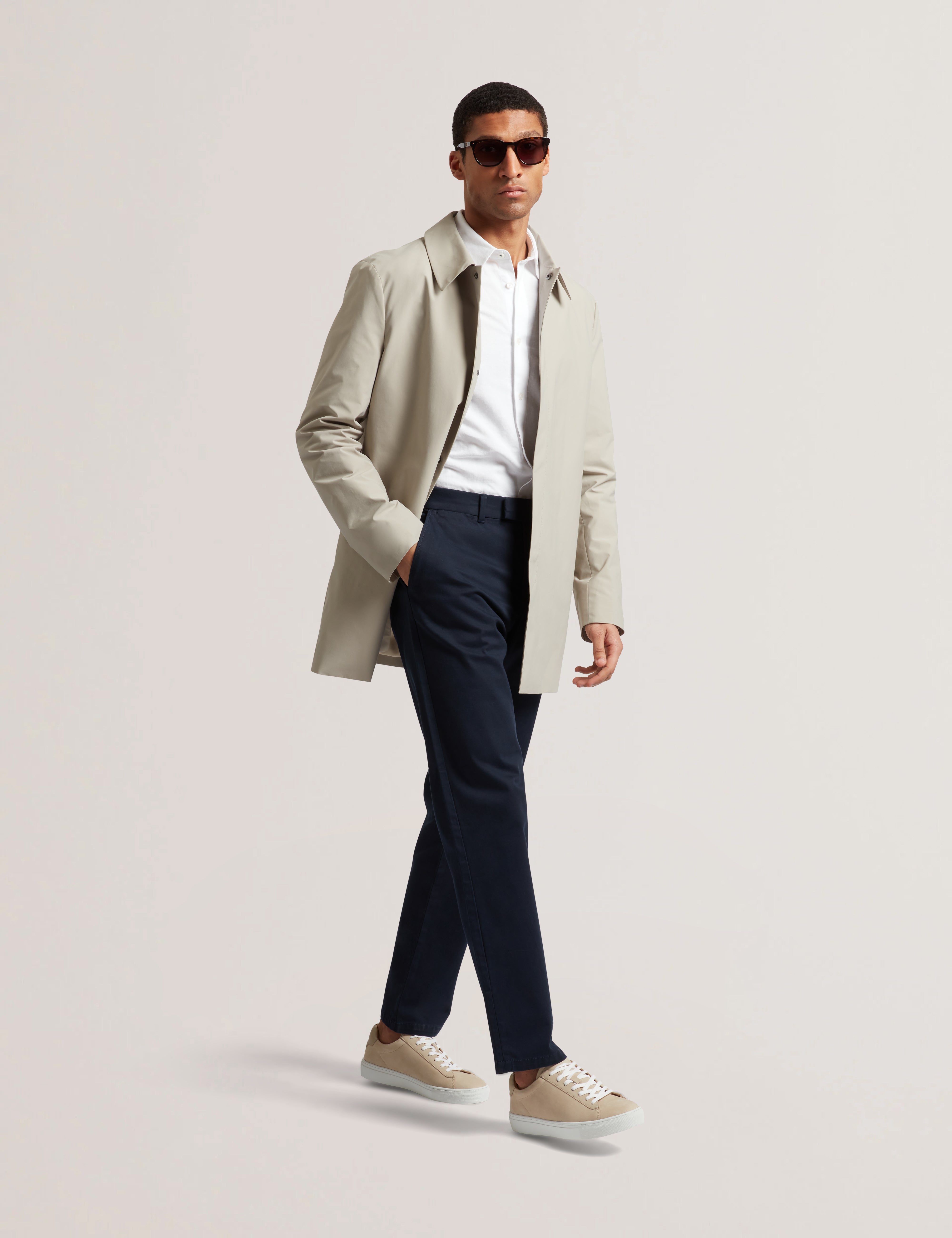 Hummels Smart Nylon Short Mac Coat Ecru