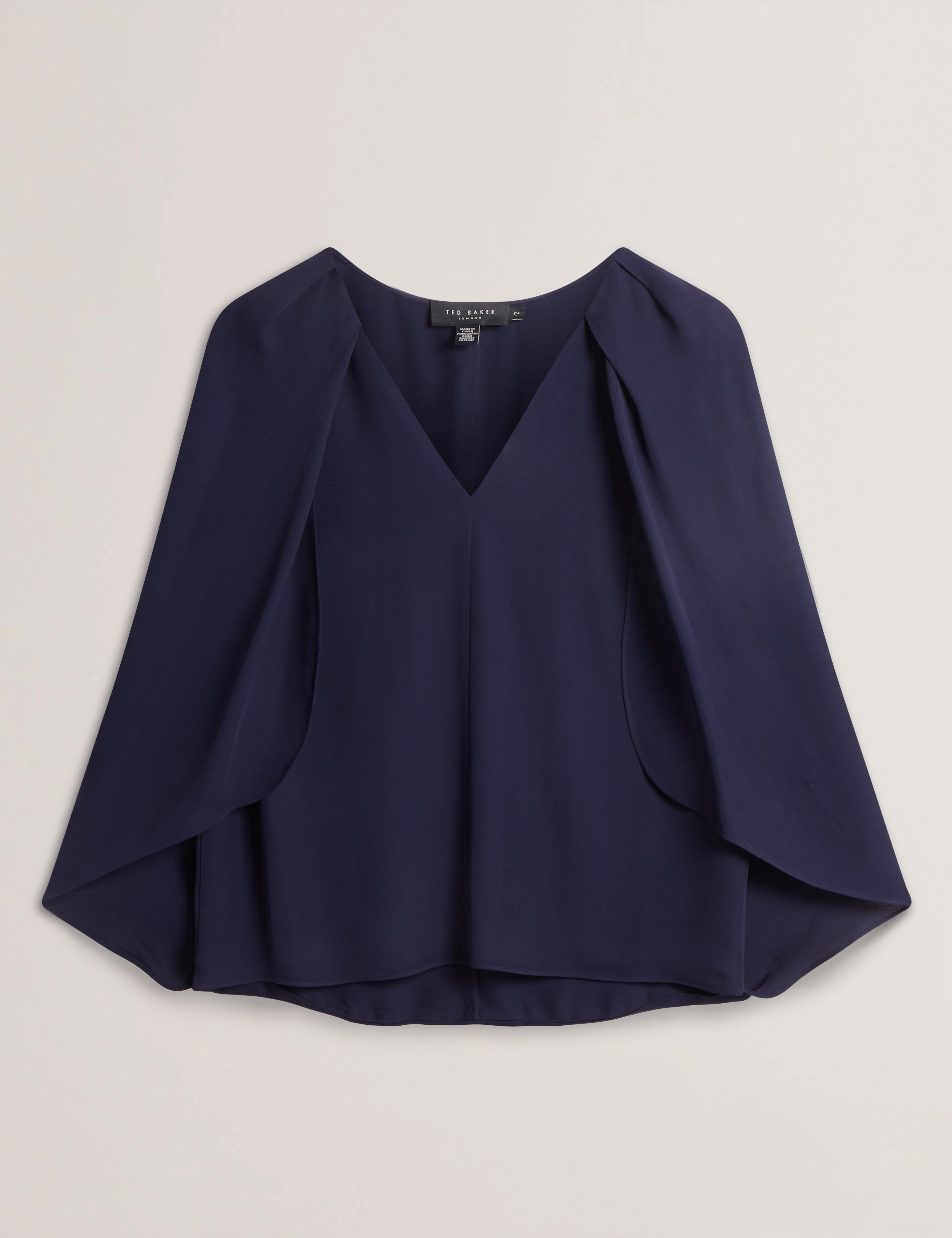 Evros Long Sleeve Blouse Navy