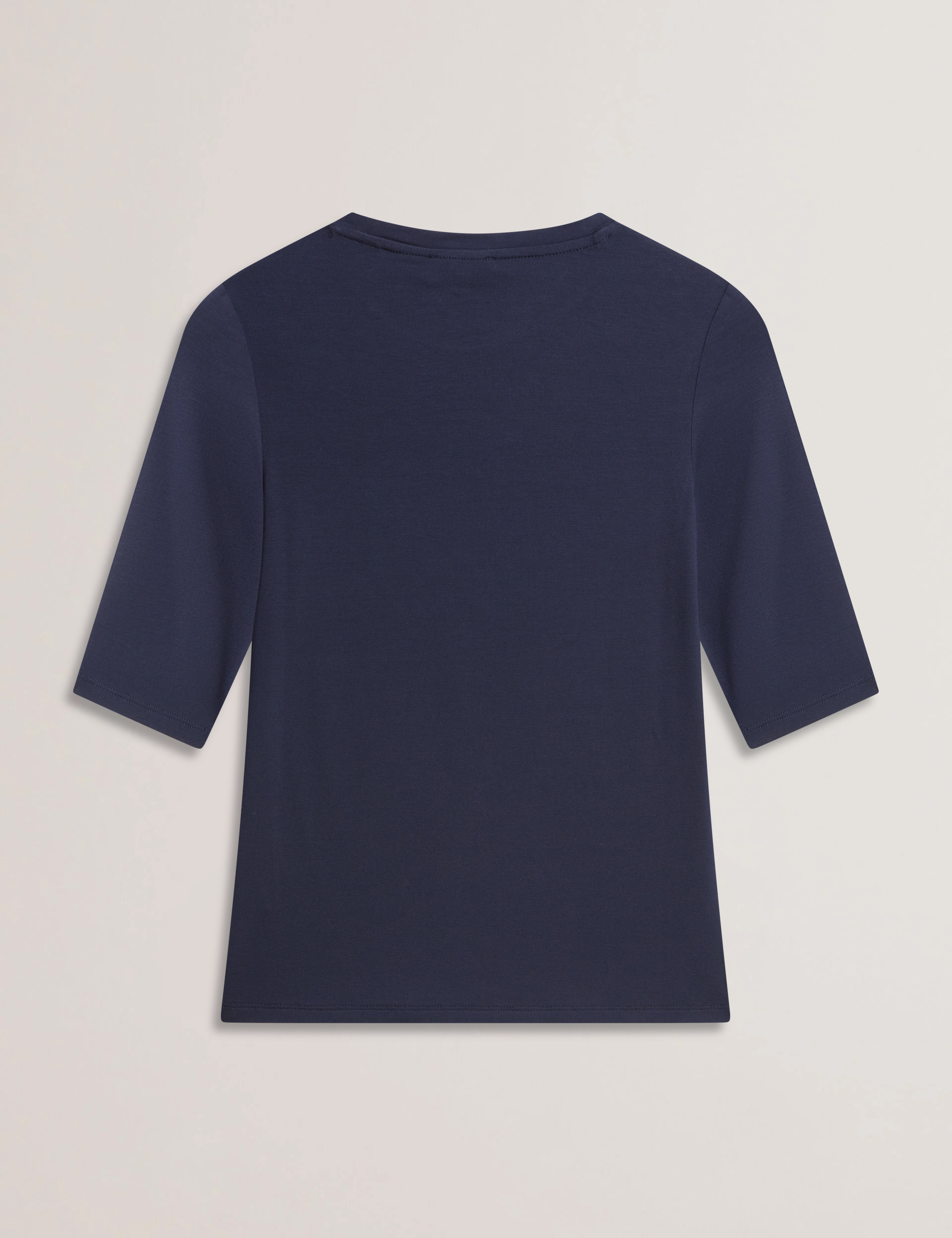 Casy Fitted Half Sleeve Chest Branded Tee Navy