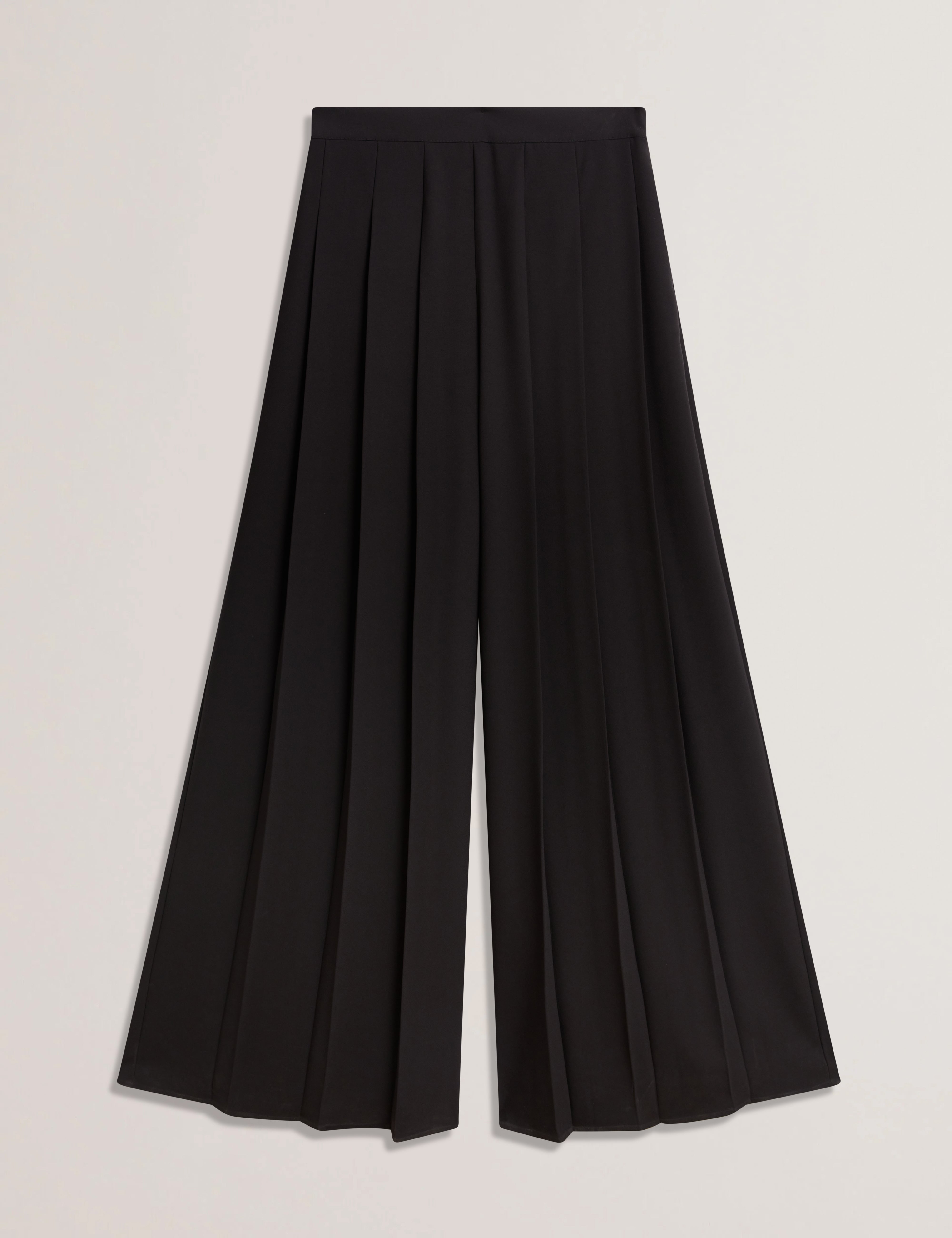 Pleata Box Pleat Wide Leg Trouser Black