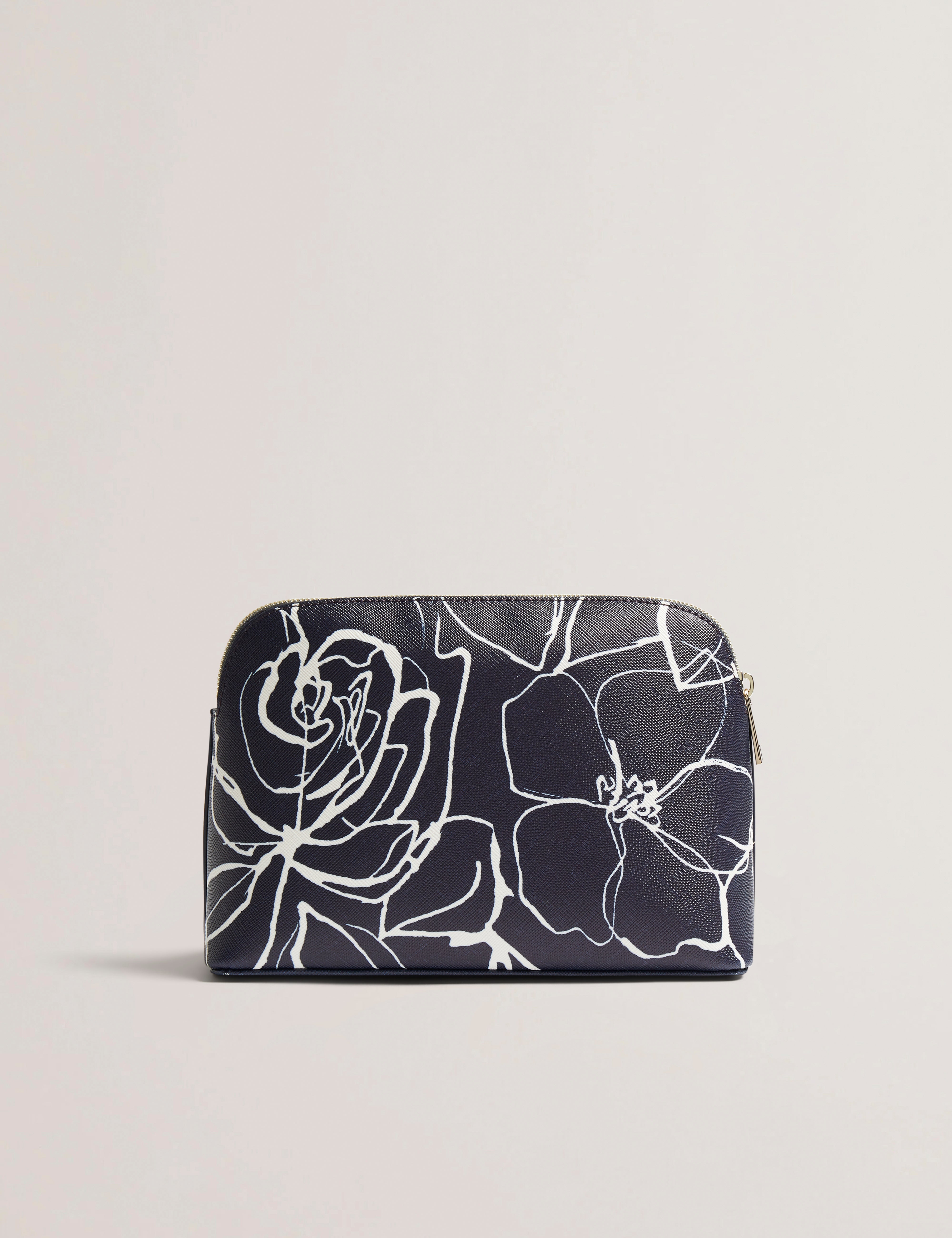 Allimi Linear Rose Makeup Bag Navy