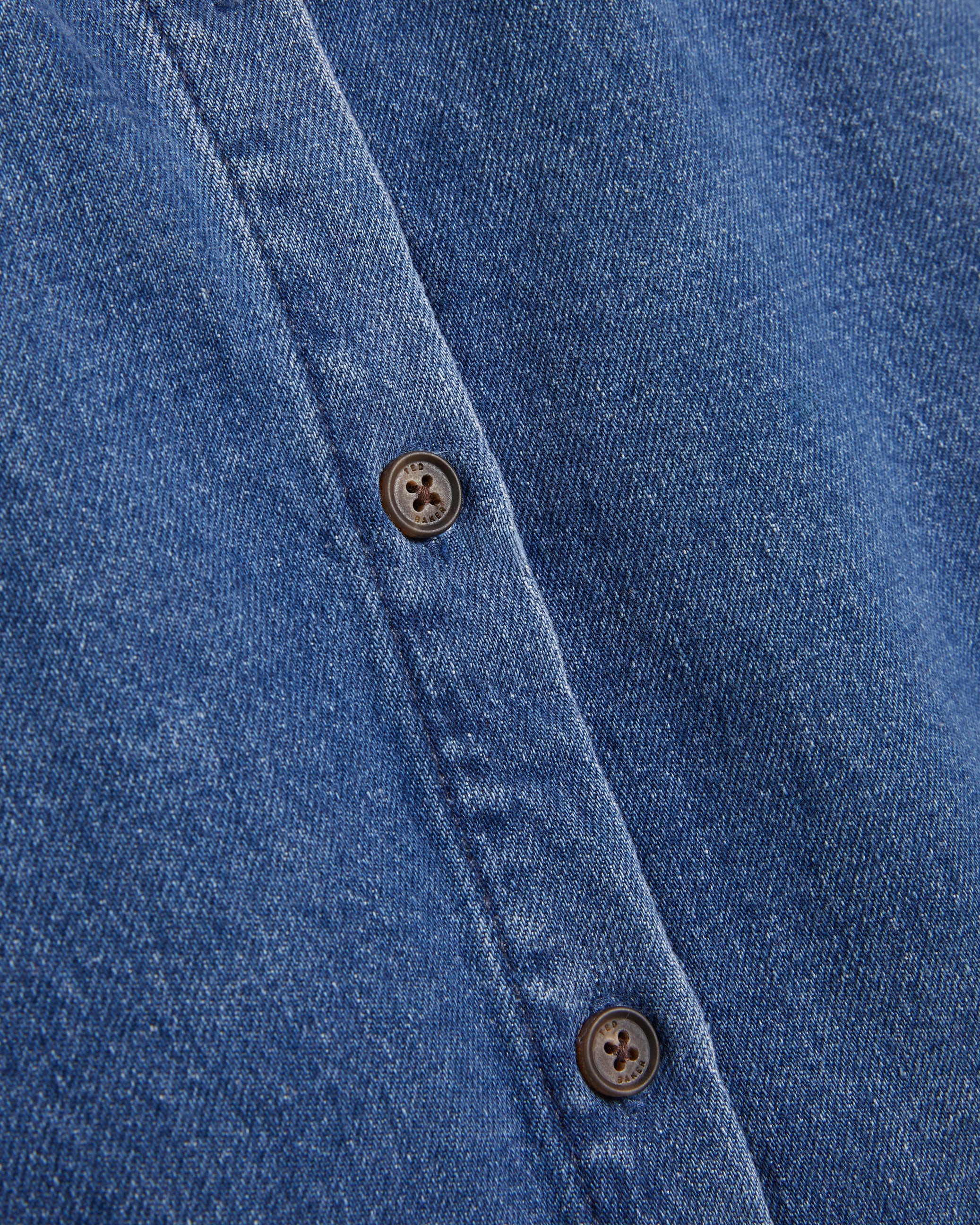 Castar Fitted Denim Shirt Blue