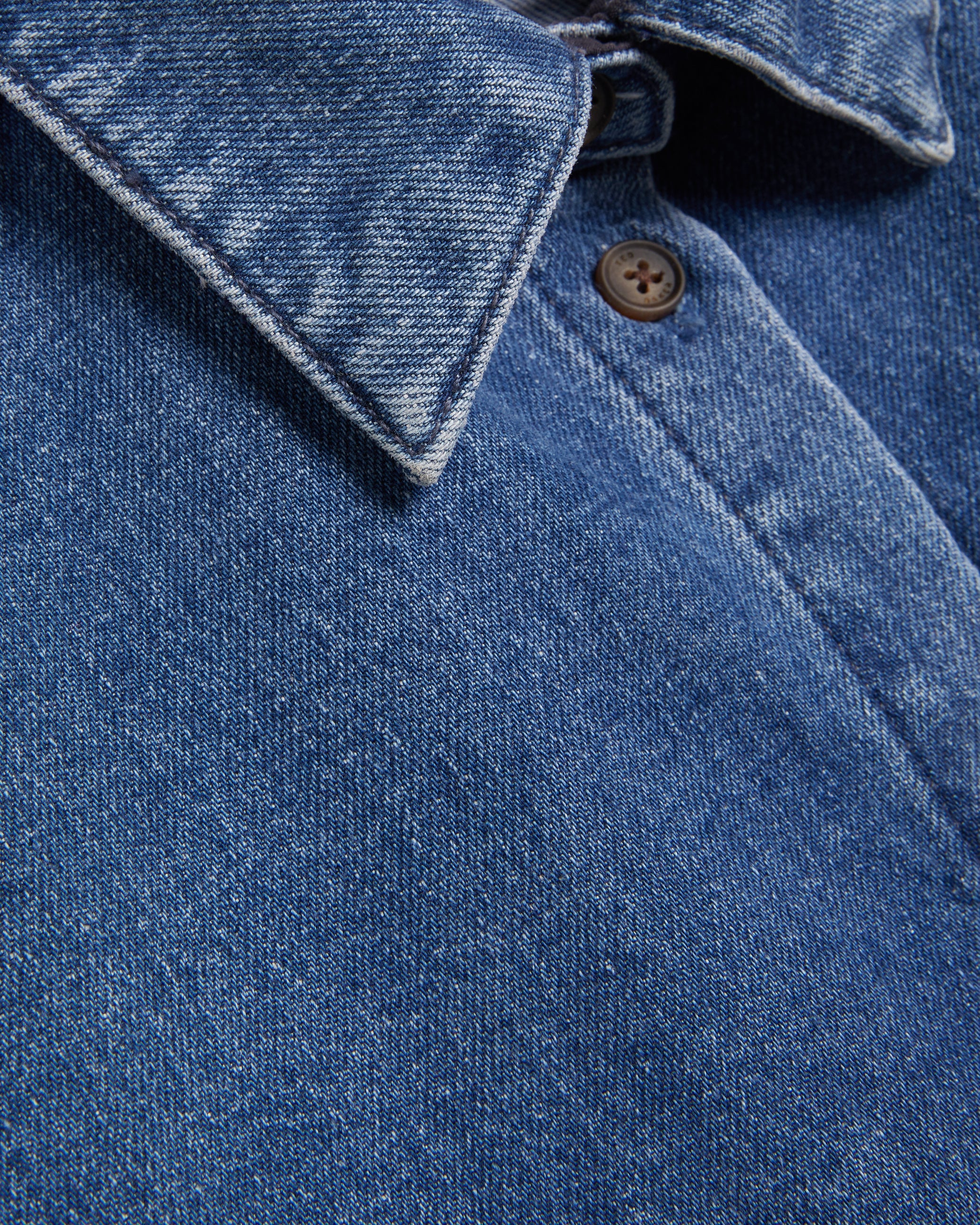 Castar Fitted Denim Shirt Blue