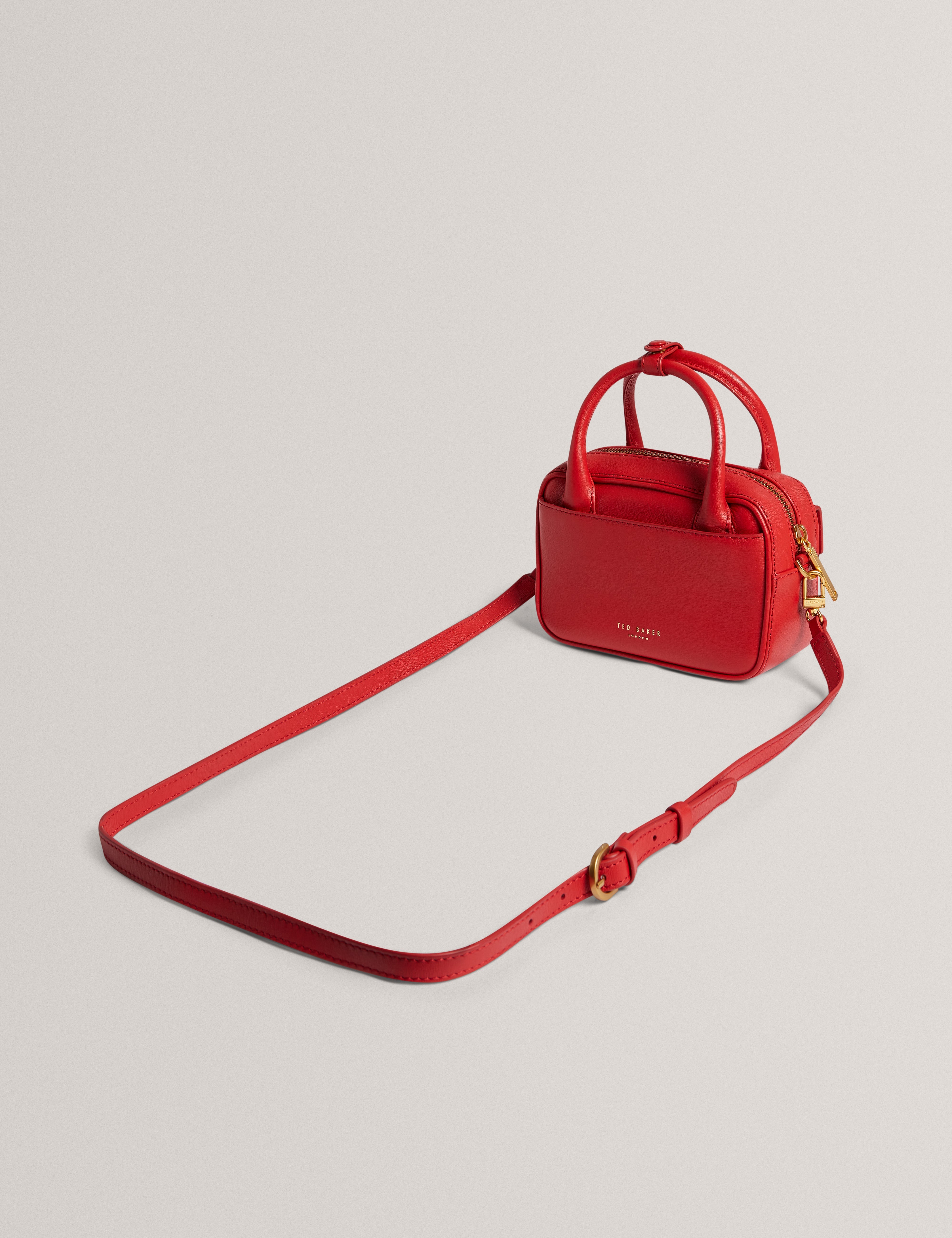 Anibell Tb Detail Mini Leather Cross Brt-Red