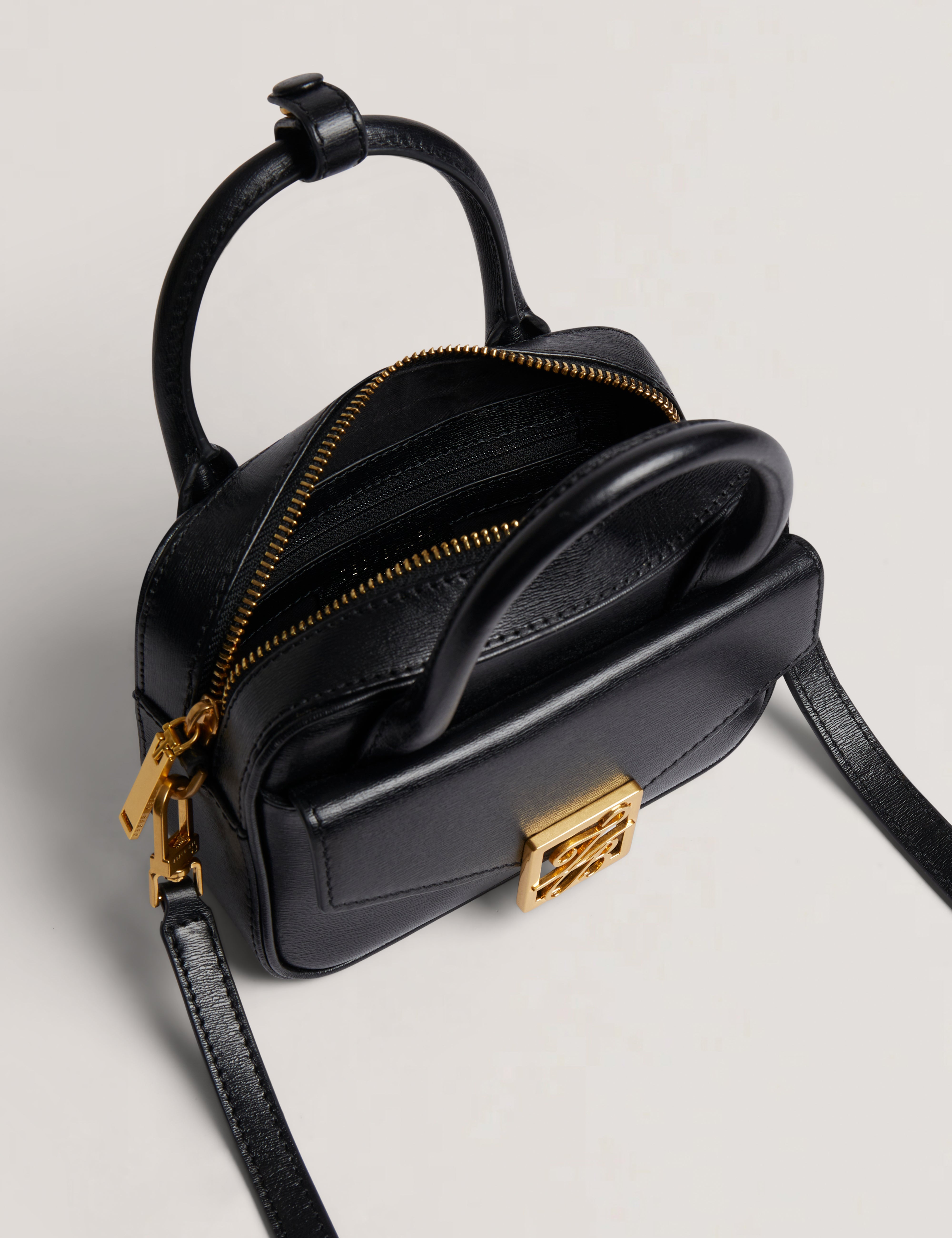 Anibell Tb Detail Mini Leather Crossbody Bag Black